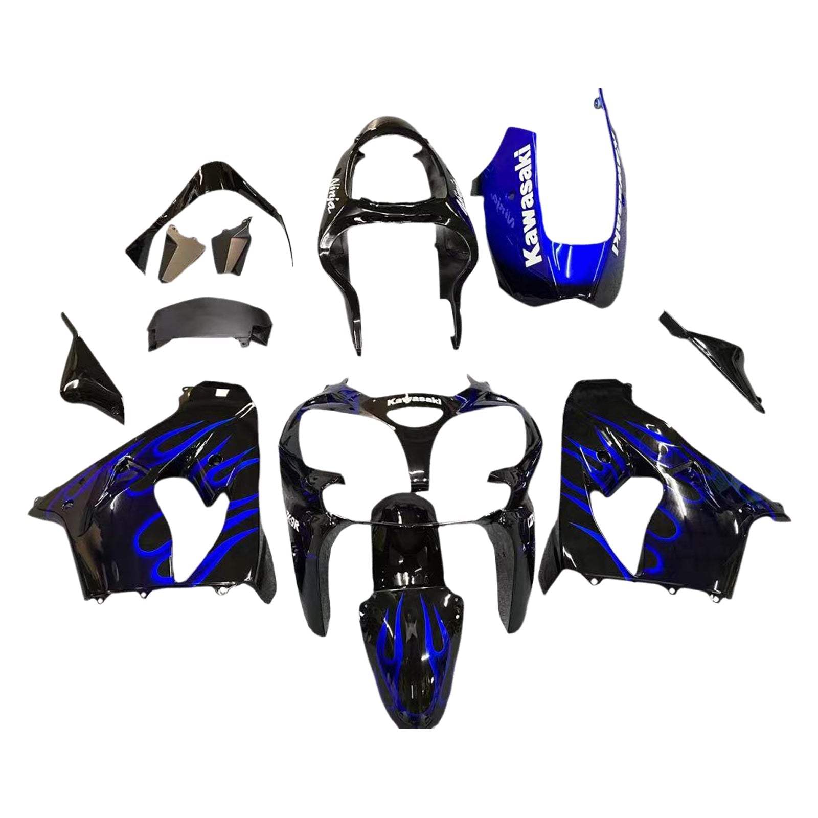 2000-2001 Kawasaki ZX9r Amotopart Injection Kit de carénage de carrosserie Plastique ABS # 106
