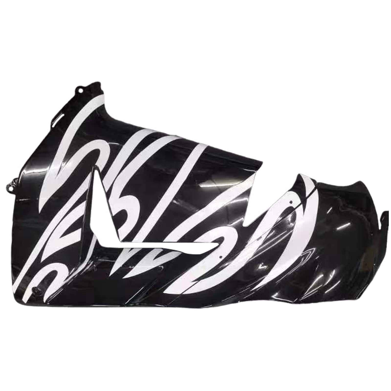 2004-2005 Kawasaki ZX 10R Svart & Silver Flame Racing-kåper generisk
