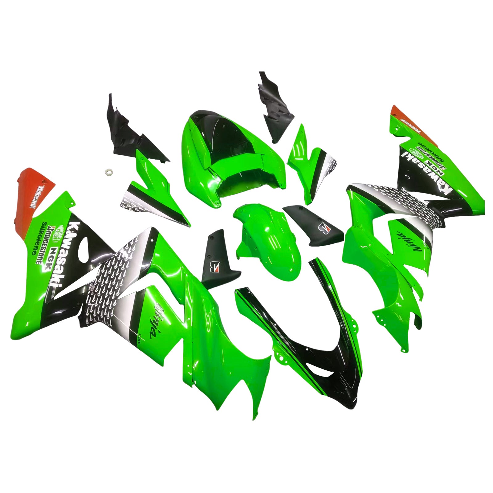 2004-2005 Kawasaki ZX10R Kit de carénage d'injection Amotopart carrosserie plastique ABS #113