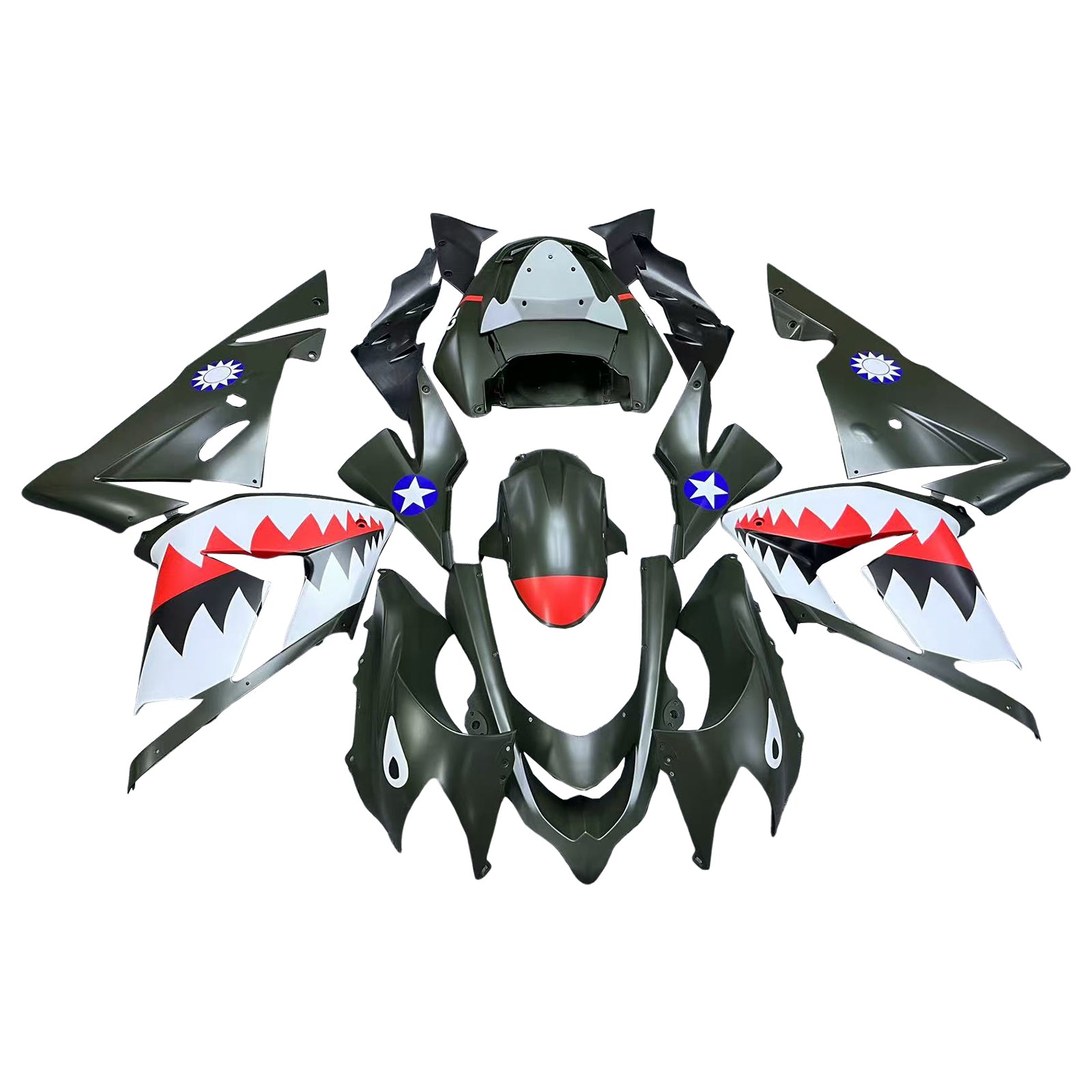 2004-2005 Kawasaki ZX10R Kit de carenado Carrocería Plástico ABS