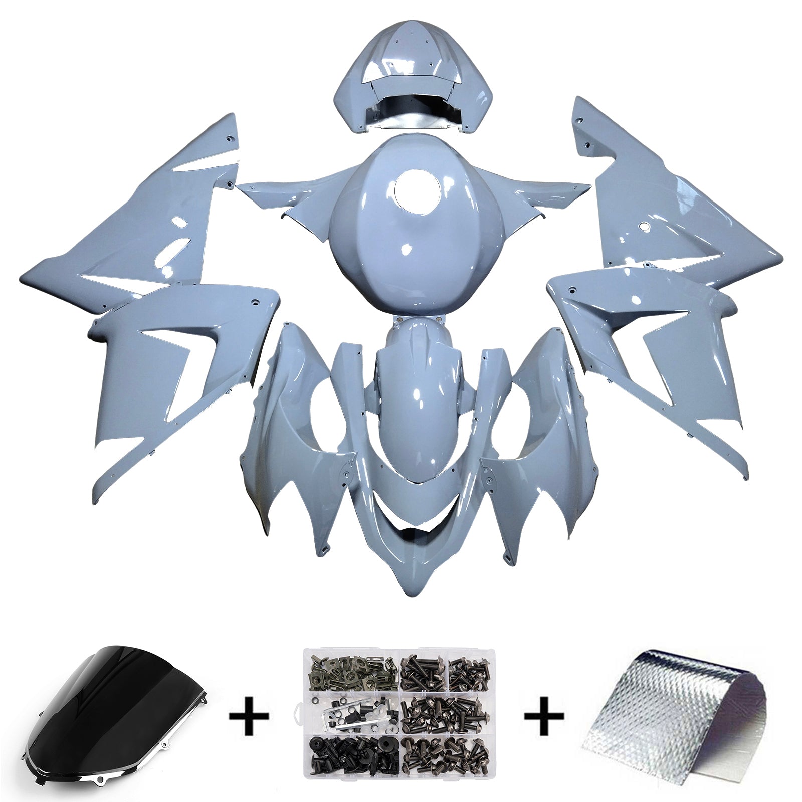 Injection Fairing Kit Bodywork Plastic ABS fit For Kawasaki ZX10R 2004-2005