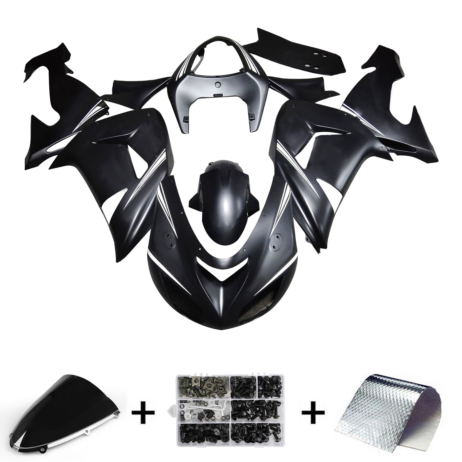 2006-2007 KAWASAKI ZX10R AMOTOPART KIT DE FAFORNAÇÃO DO AMOTOPART KIT BOYWORK ABS #110
