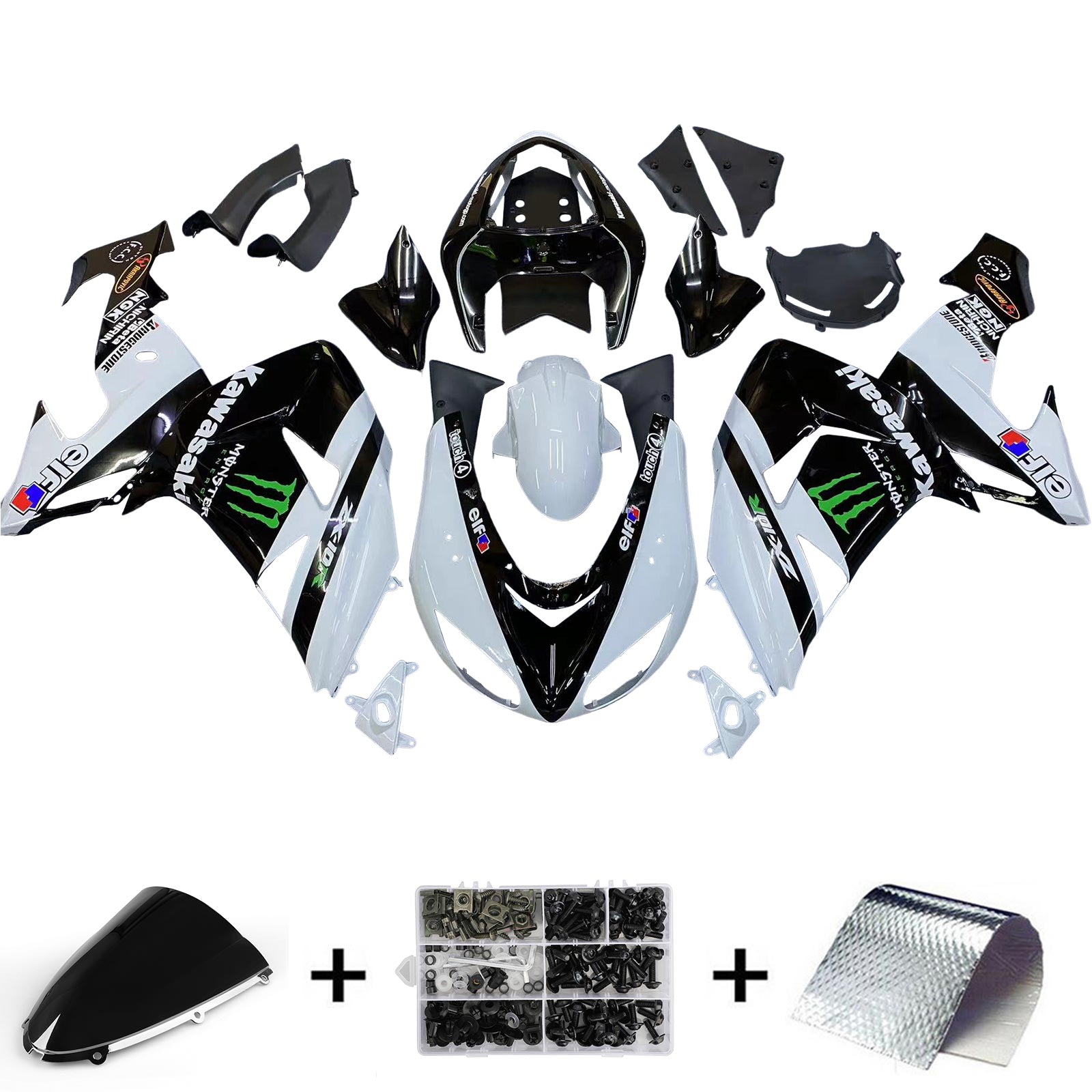 2006-2007 Kawasaki ZX10R Fairing Kit Bodywork plast Abs