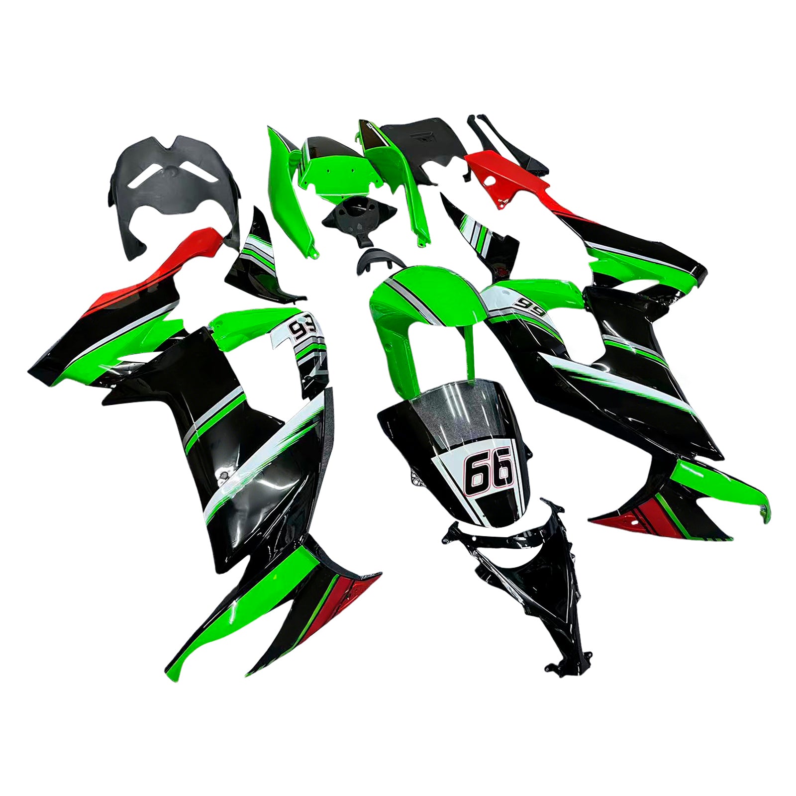 Kit de carénage d'injection Kawasaki ZX10R 2008-2010, carrosserie en plastique ABS #142