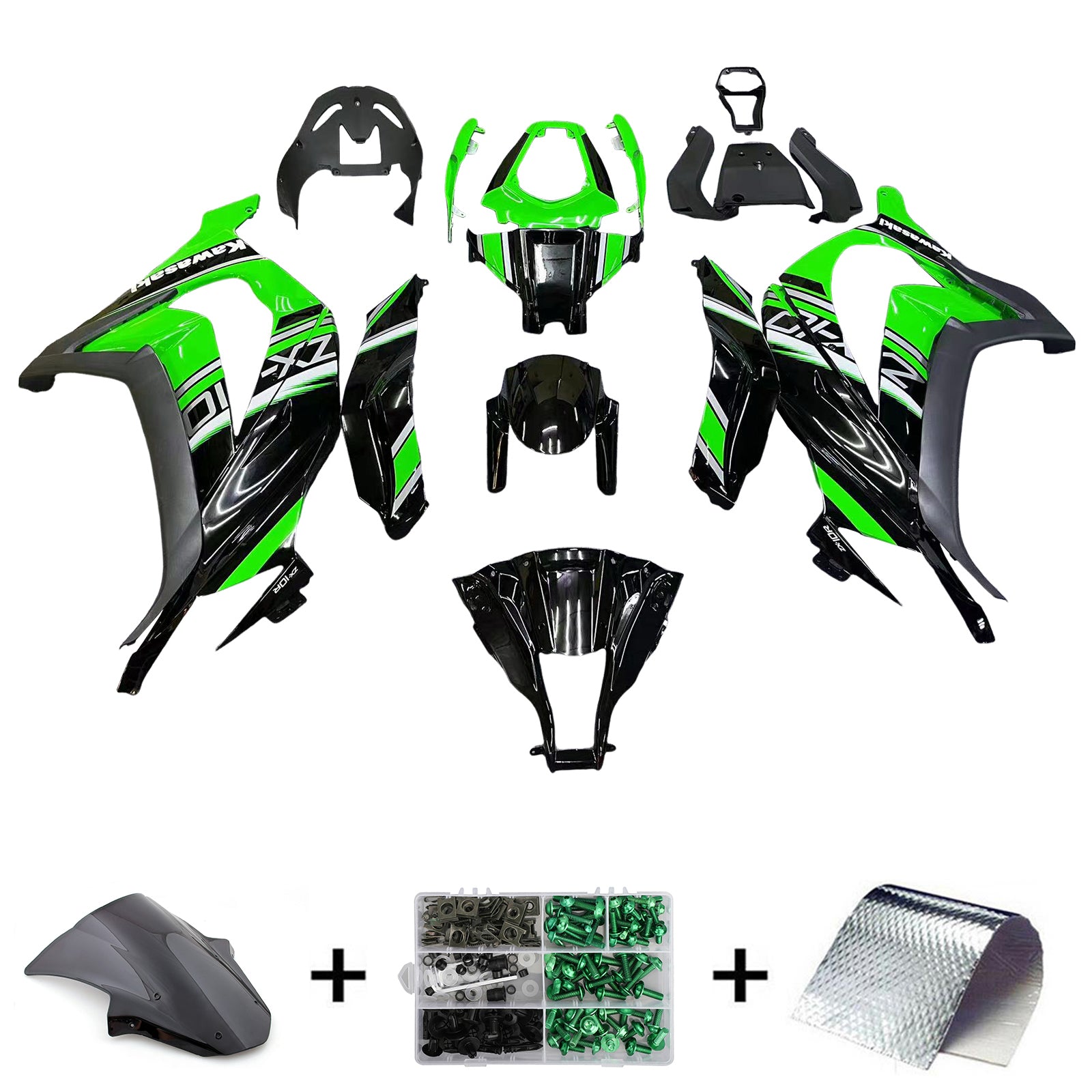 2011-2015 Kawasaki ZX10R Kit de carenado de inyección Carrocería Plástico ABS # 122