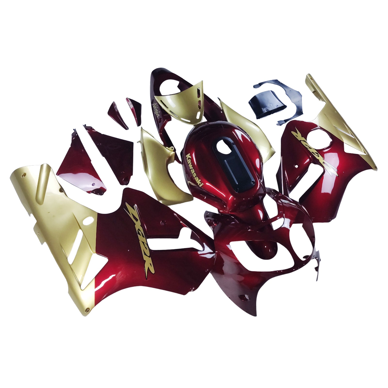 2000-2001 Kawasaki ZX12R Amotopart injectiekuipset carrosserie kunststof ABS #108