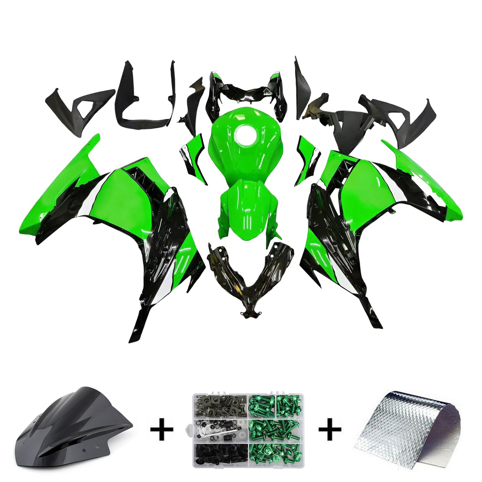 Kit de carénage d'injection Kawasaki EX300/Ninja 300 2013-2024, carrosserie en plastique ABS