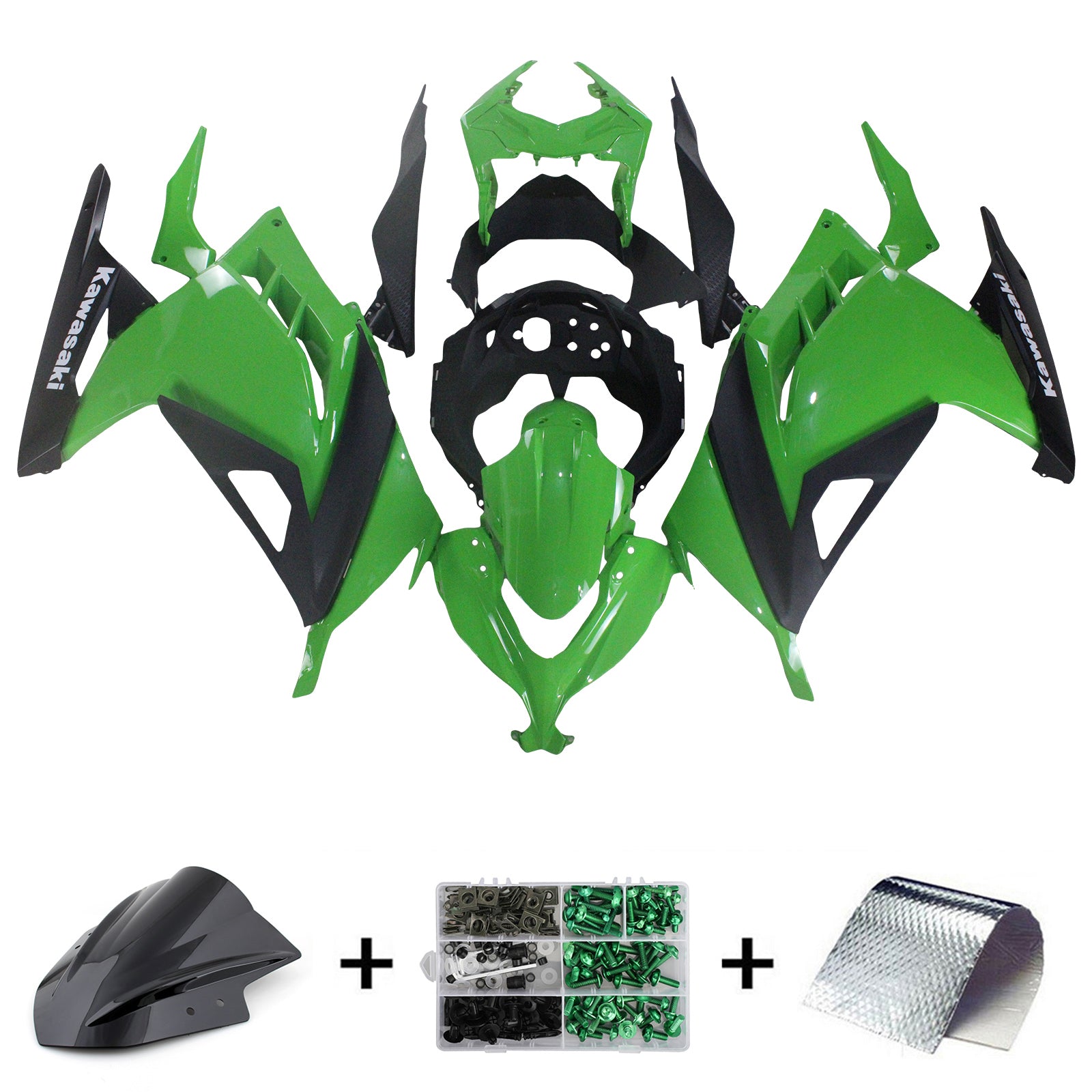 Kit de carénage d'injection Kawasaki EX300/Ninja 300 2013-2024, carrosserie en plastique ABS