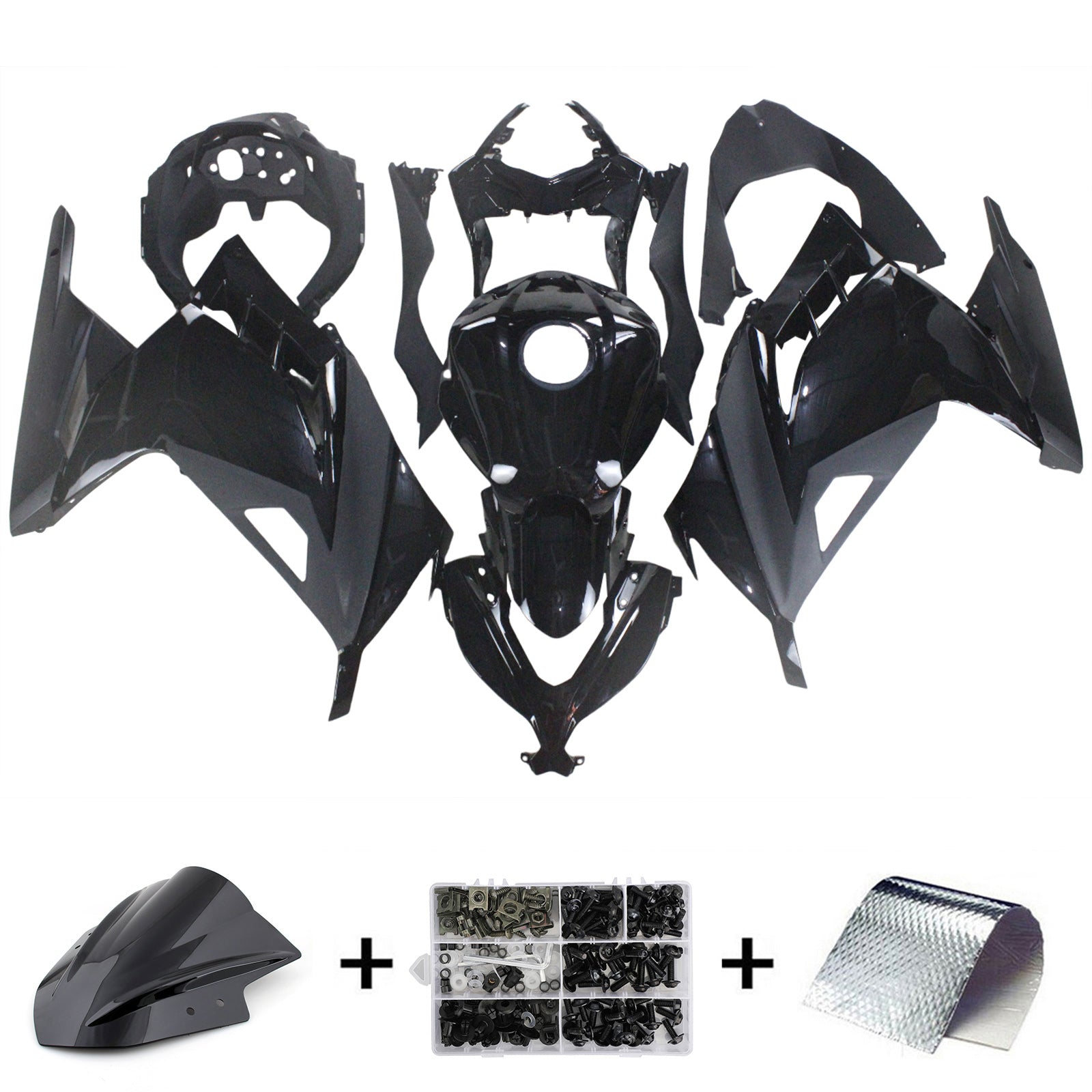Kit de carénage d'injection Kawasaki EX300/Ninja 300 2013-2024, carrosserie en plastique ABS