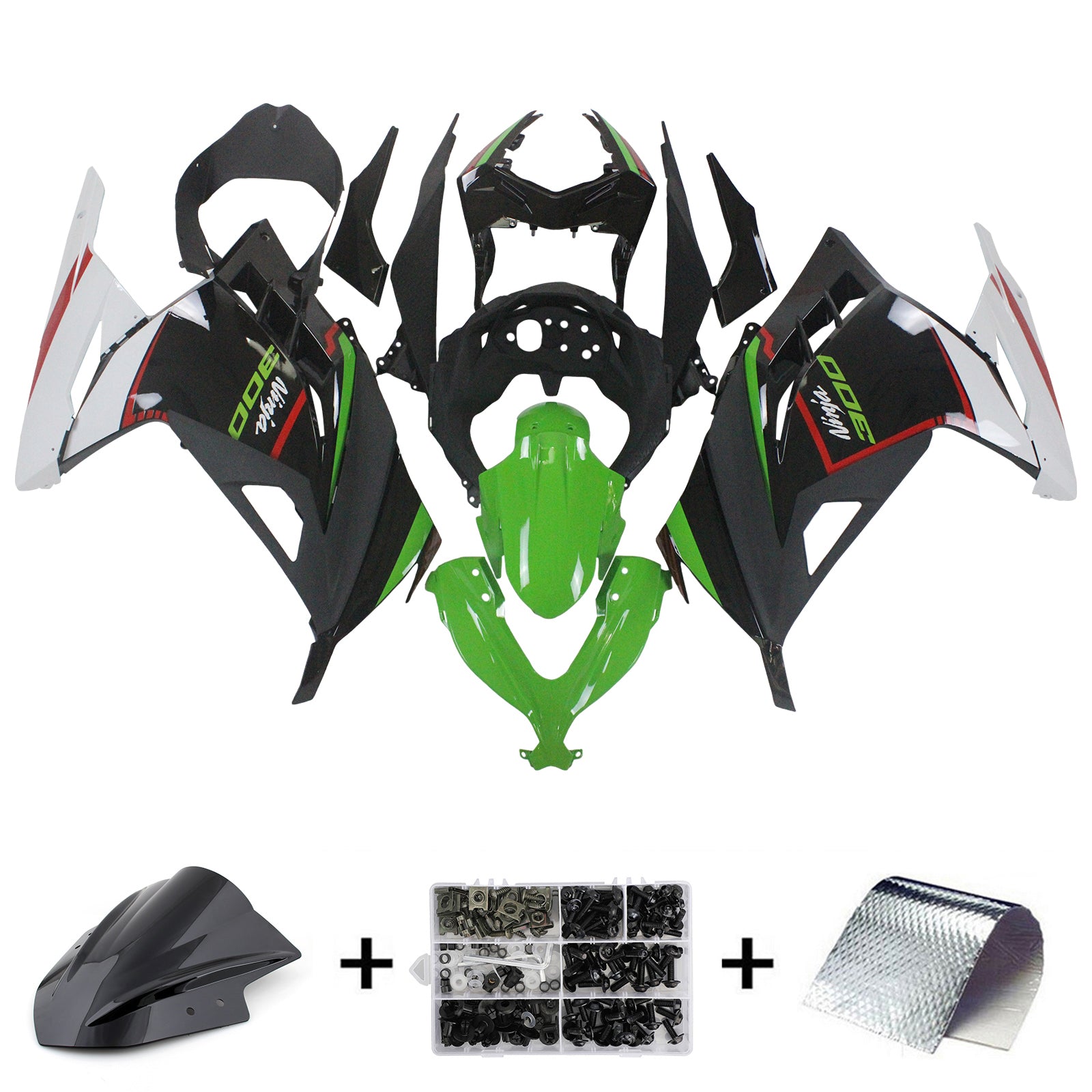 Kit de carénage d'injection Kawasaki EX300/Ninja 300 2013-2024, carrosserie en plastique ABS