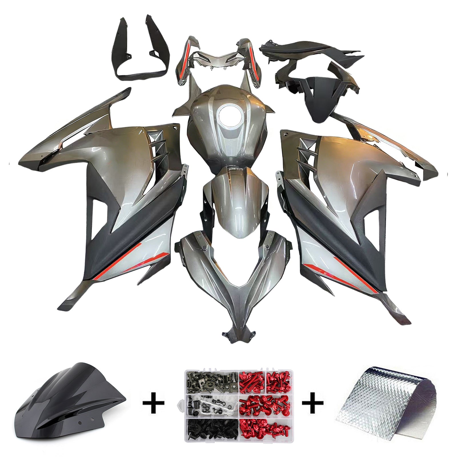 2013-2024 Kawasaki Ex300/Ninja 300 Injeção Kit de Fansamento de Bodicação de Plástico ABS de Plástico
