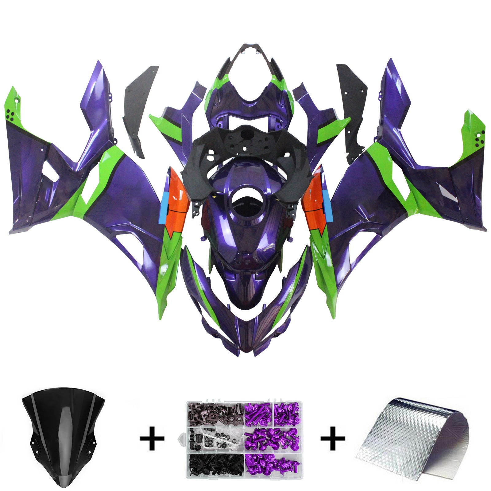 Kit de carénage Kawasaki EX400/Ninja400 2018-2024