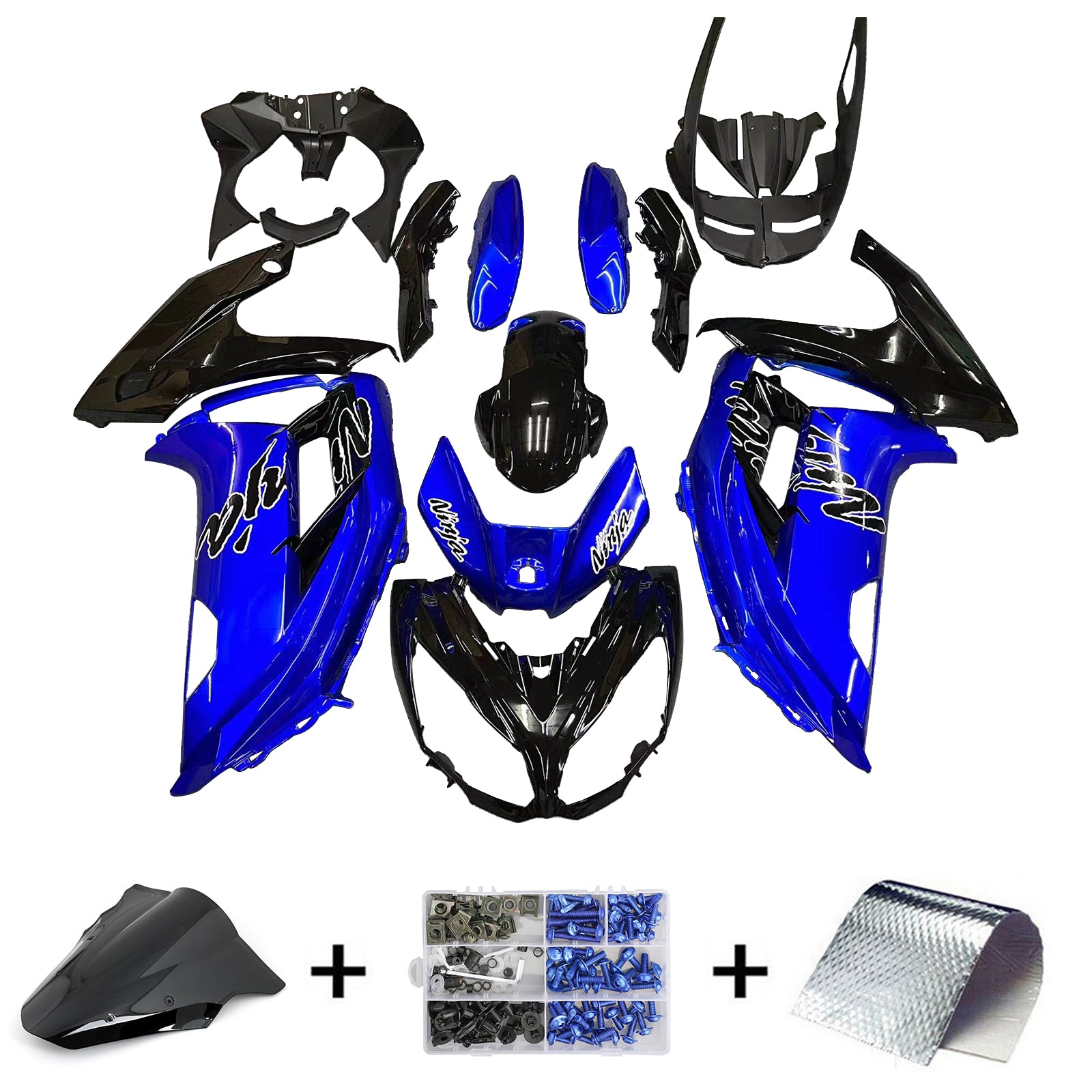 2012-2016 KAWASAKI ER6F NINJA650 AMOTOPART KIT DE FAFORMAÇÃO DE INFENSÃO AMOTOPT PLÁSTICO ABS #105