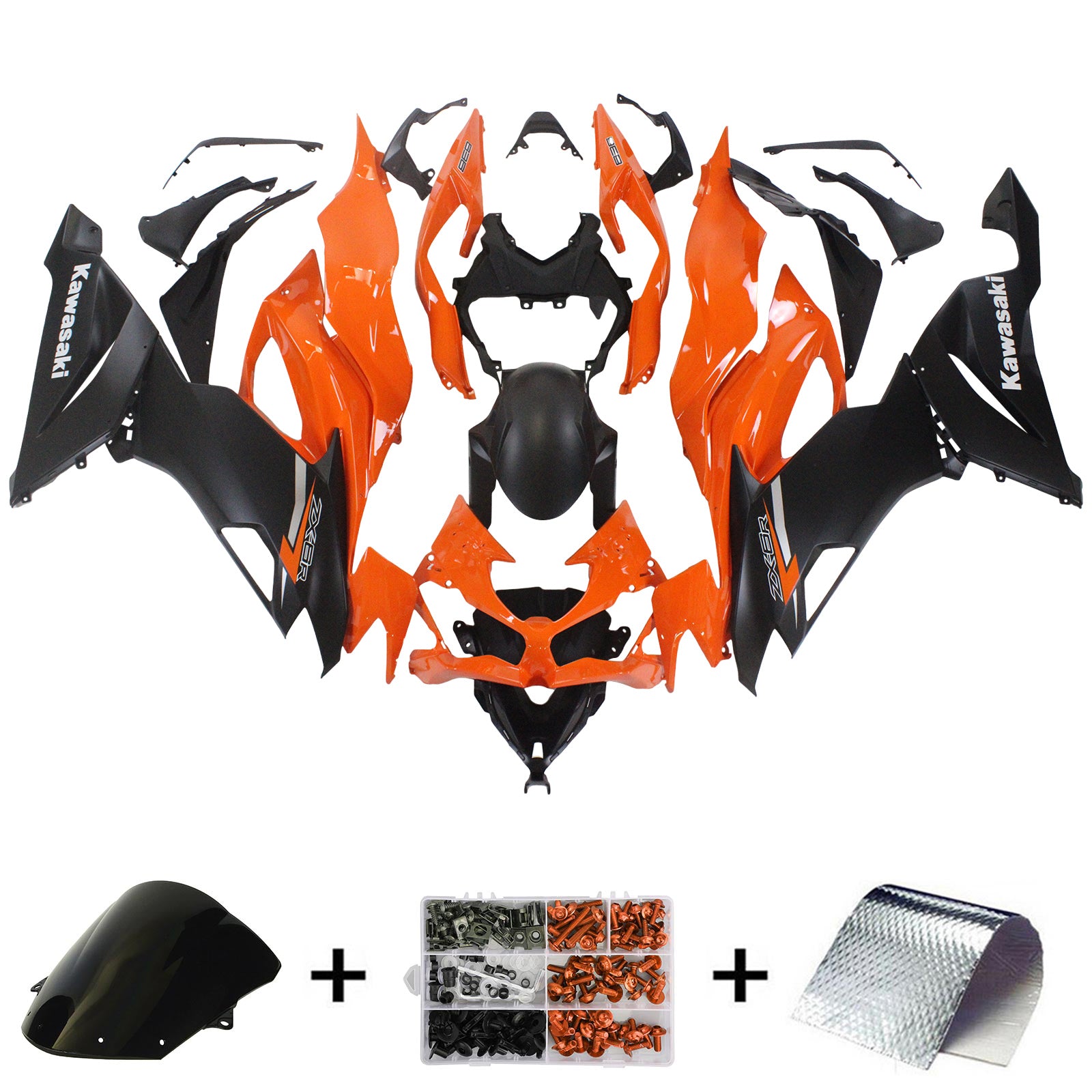 2019-2023 kawasaki zx6r kit de carénage kit de carrosserie en plastique