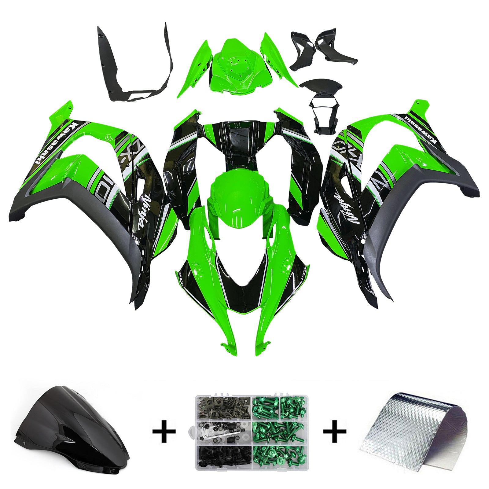 2016-2020 kawasaki zx10r injection de carénage kit de carrosserie en plastique ABS # 148