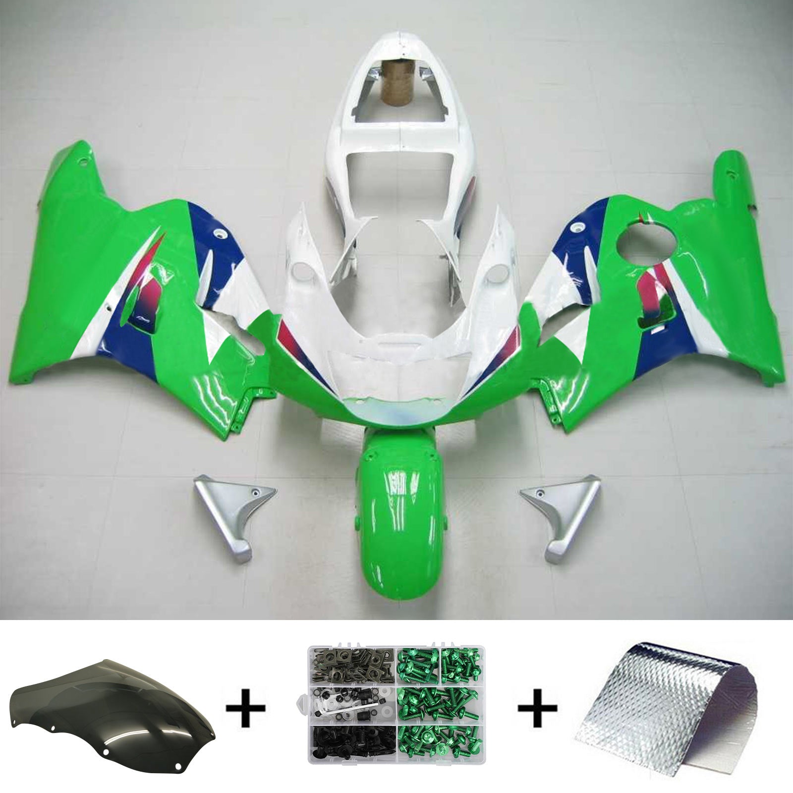 1992-1996 Kawasaki ZXR400 Amotopart Kit de carénage d'injection carrosserie plastique ABS #102