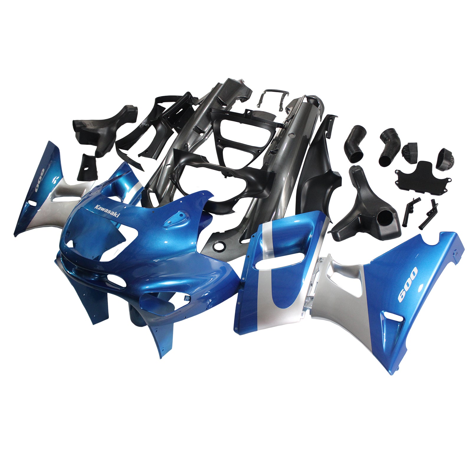 1993-2007 Kawasaki ZZR400 1998-2003 ZZR600 Amotopart Injectiekuipset Carrosserie Kunststof ABS #101