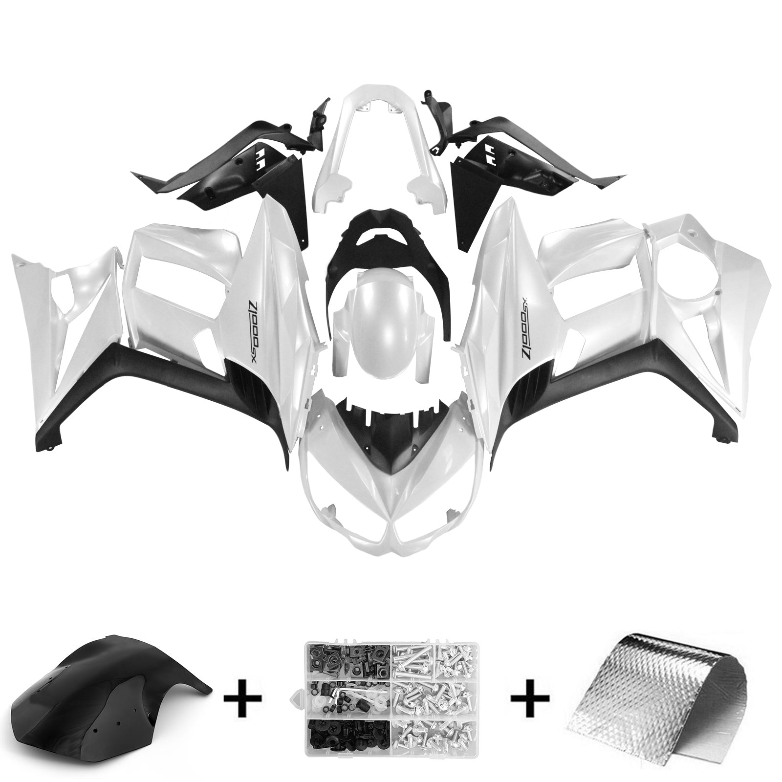 2010-2015 Kawasaki Z1000SX Amotopart Injection Fairing Kit Bodywork Plastic ABS #101