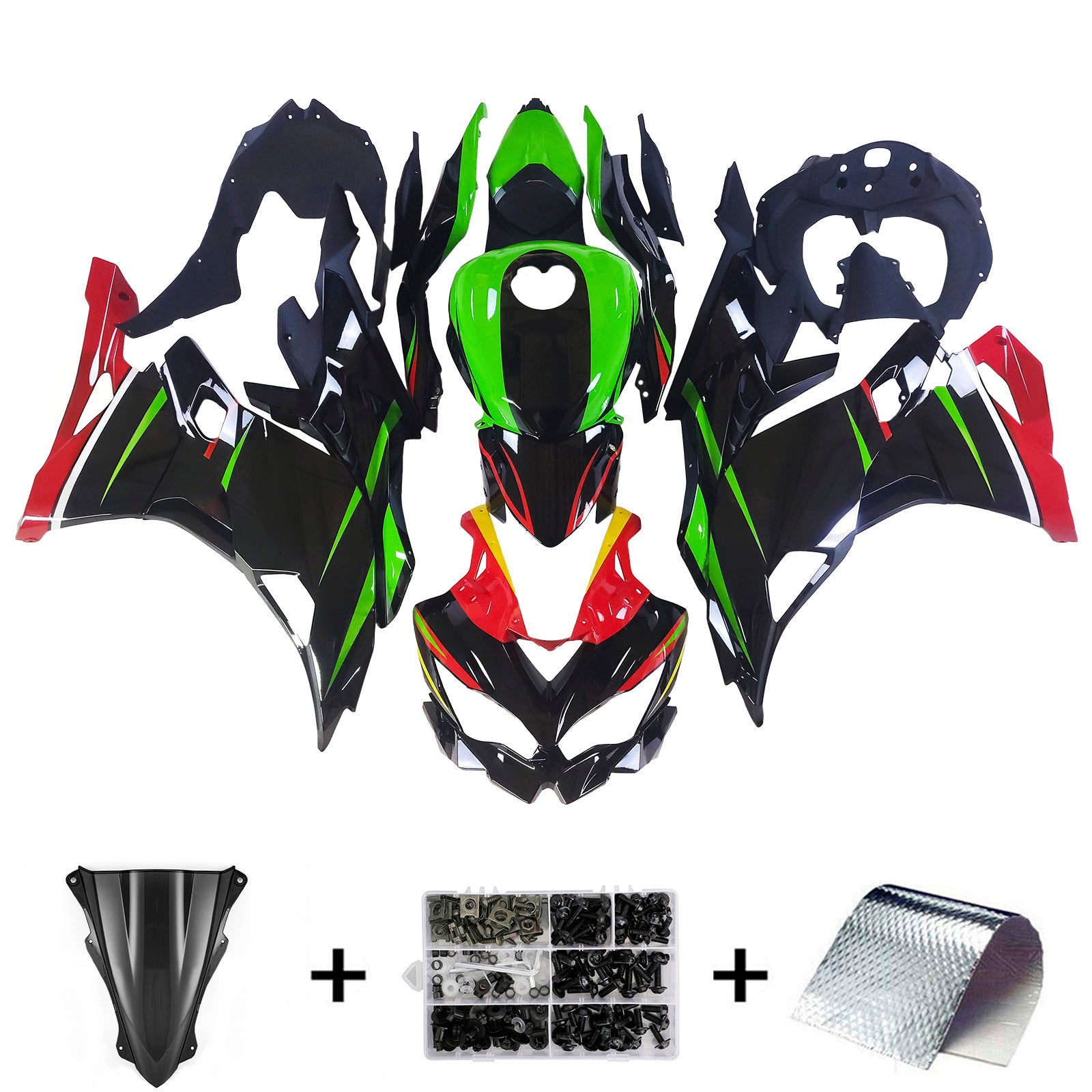 2019-2025 KAWASAKI NINJA ZX-25R AMOTOPART Injeção Kit de carrocerias ABS #104