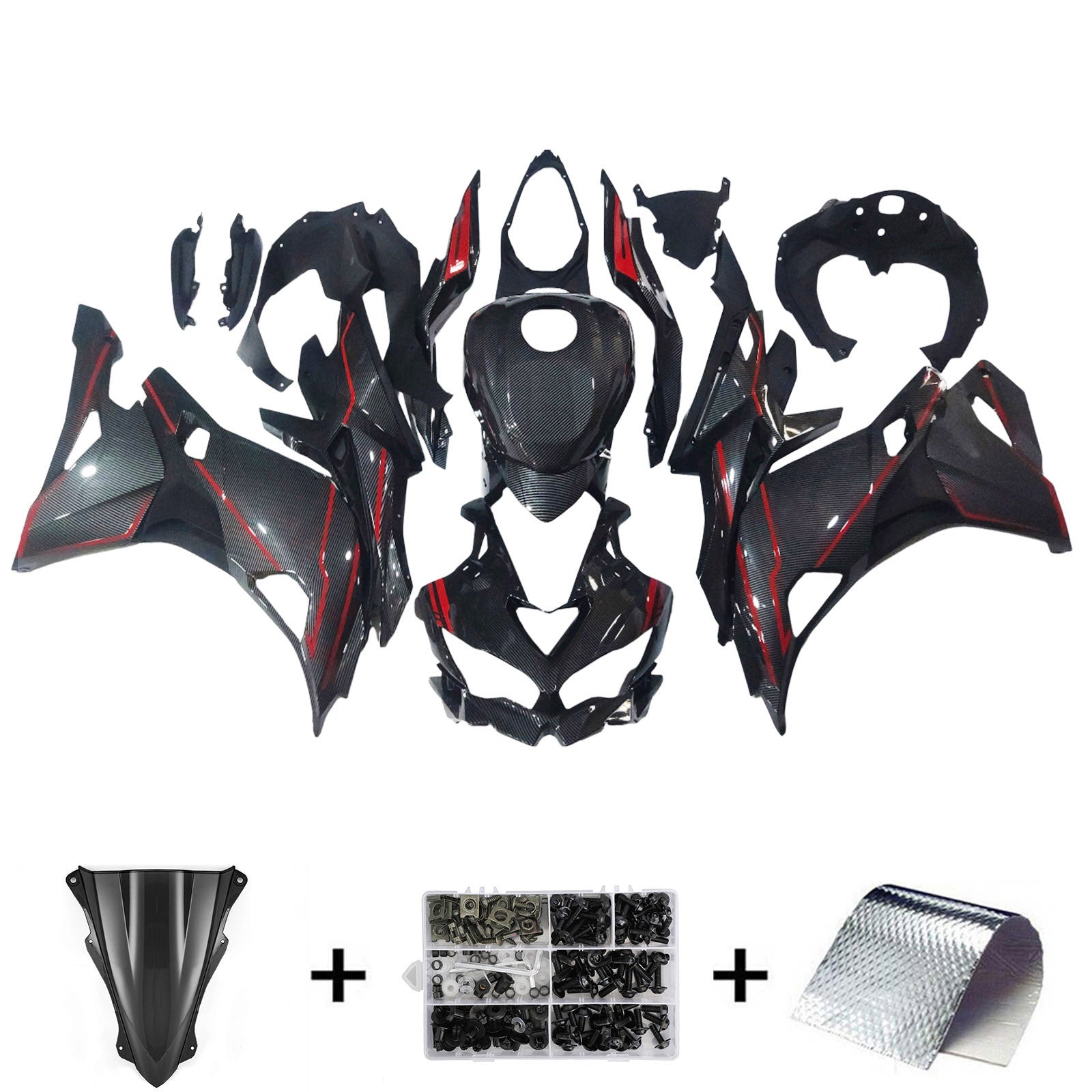 2019-2025 Kawasaki Ninja ZX-25R Amotopart Injection Fairing Kit Bodywork ABS #104