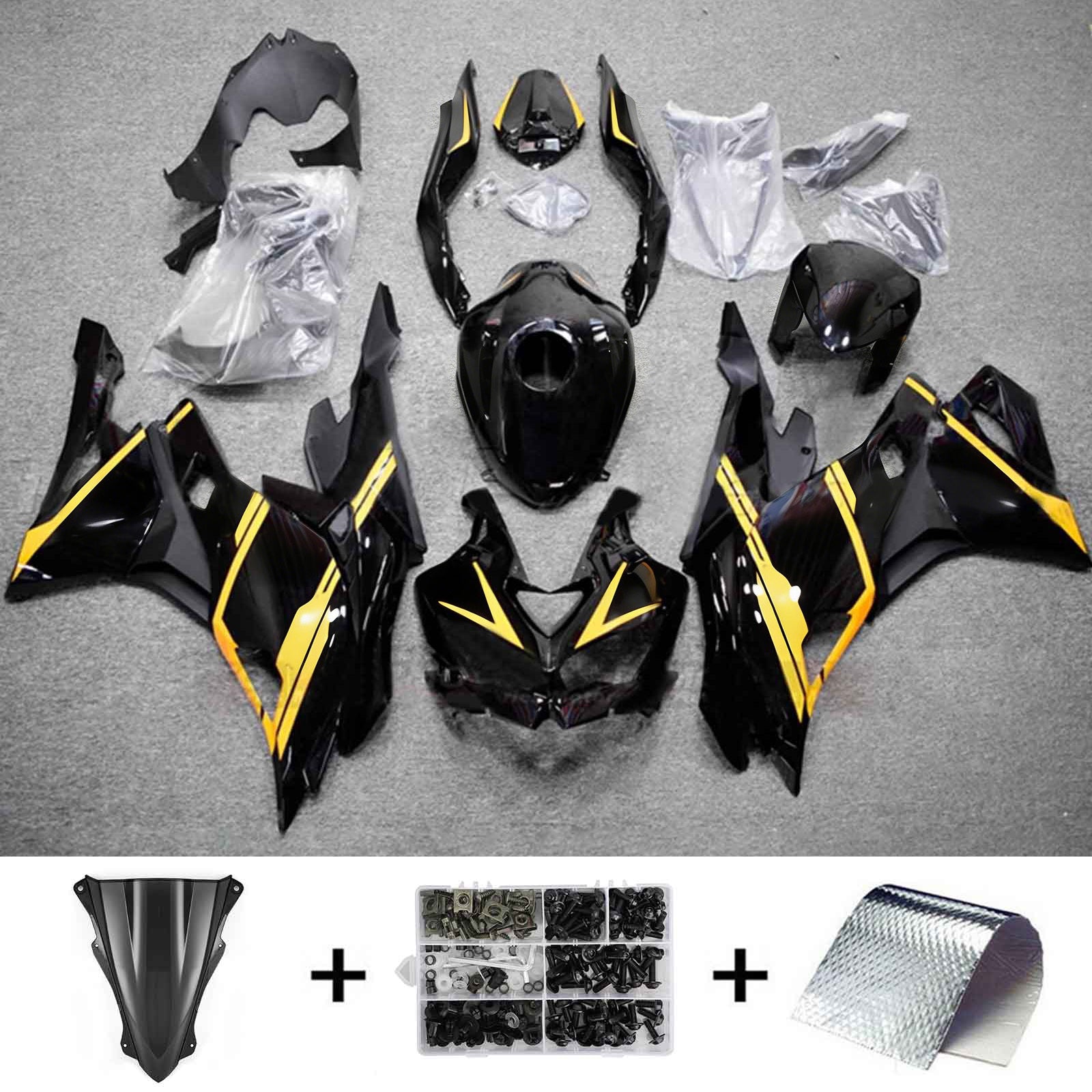 2019-2025 Kawasaki Ninja ZX-25R Kit de carénage d'injection Amotopart Carrosserie ABS # 104