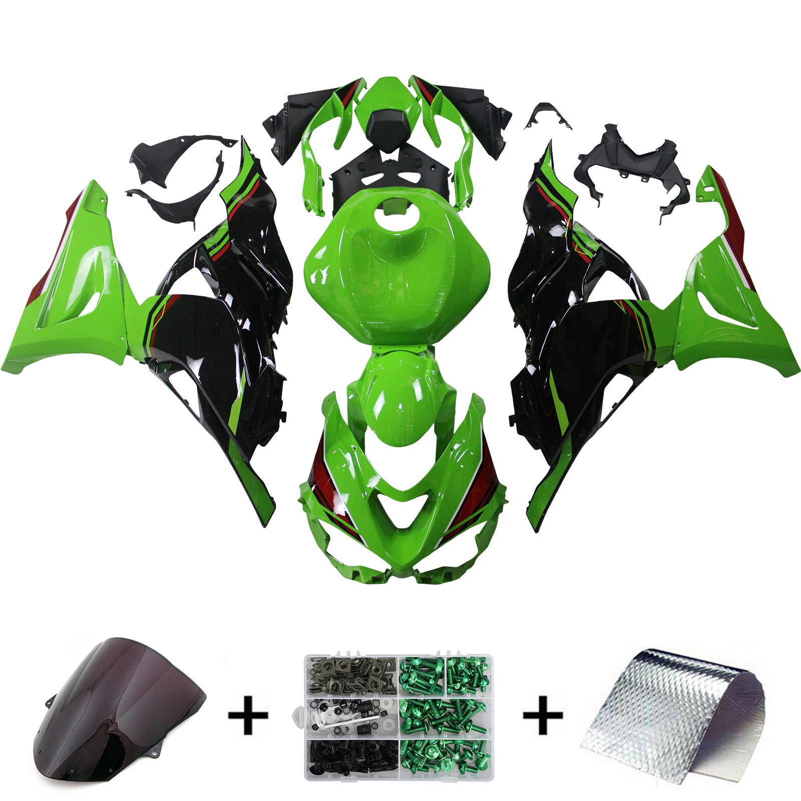 2024-2025 KAWASAKI ZX-6R ZX6R KIT DE FAFORMAÇÃO DE INFEÇÃO ABS PLÁSTICA