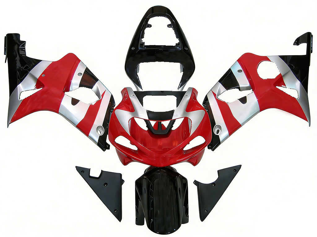 2000-2002 Suzuki GSXR 1000 Black & Röd GSXR Racing Fairings Generic