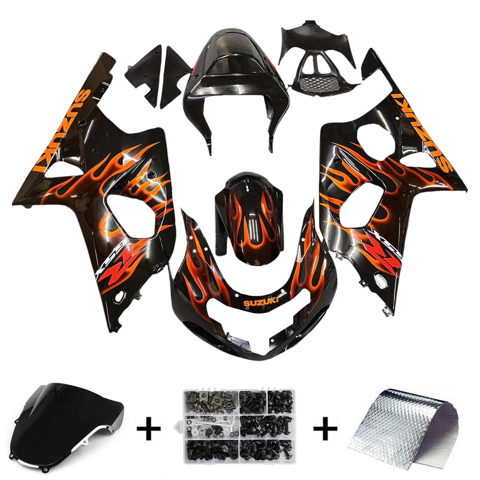 2000-2002 Suzuki GSXR1000 K1 K2 Amotopart Injection Fairing Kit Bodywork Plastic ABS #122