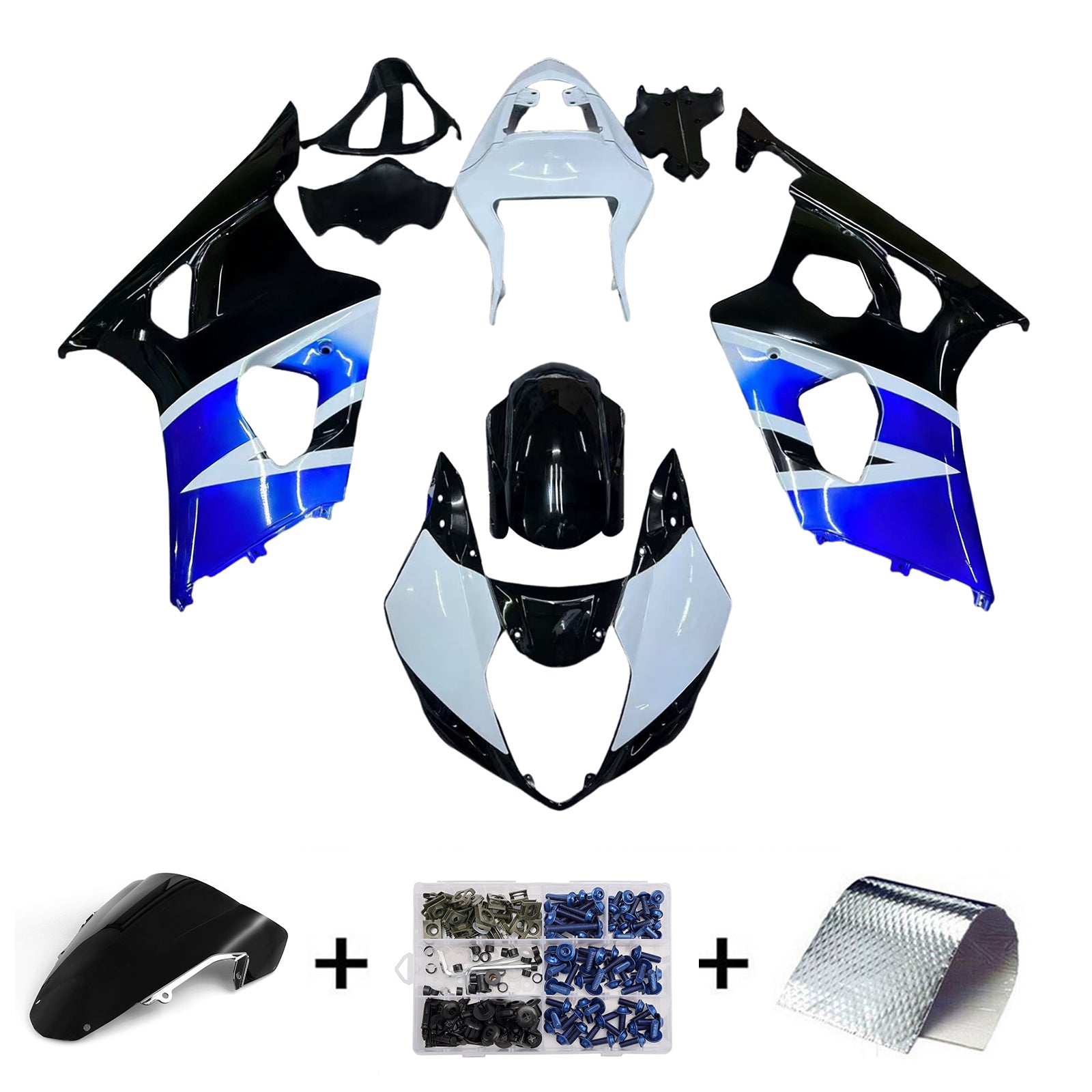 2003-2004 Suzuki GSXR1000 Amotopart Kit de carénage d'injection carrosserie plastique ABS #9