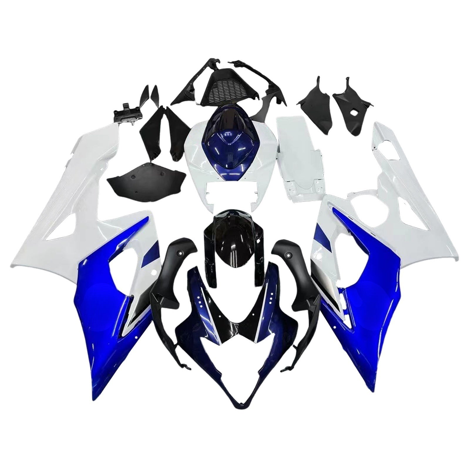 2005-2006 GSXR1000 Blue Bodywork Fairing ABS Formsprutad Plast Set Generic