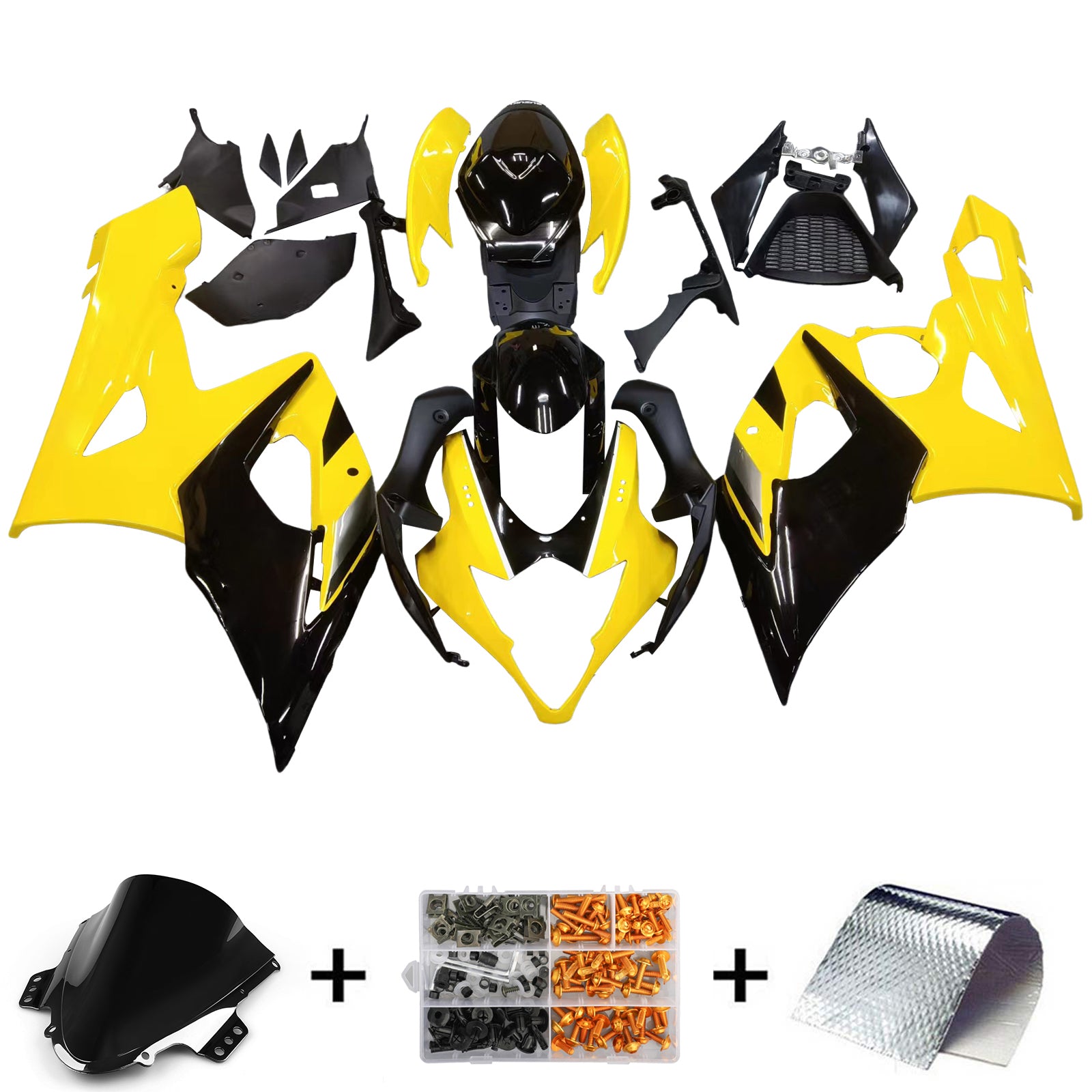 2005-2006 Suzuki GSXR1000 Fairing Yellow&Black Kit