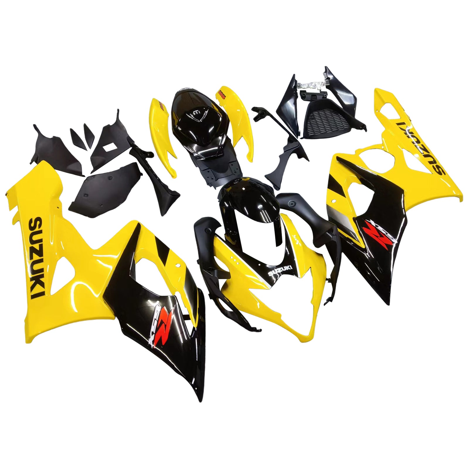 Carénage Suzuki GSXR1000 2005-2006 Jaune&Kit noir