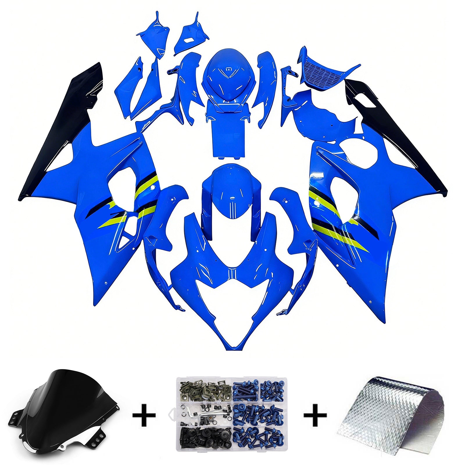 2005-2006 Suzuki GSXR 1000 Bleu Rizla Racing Carénages Générique