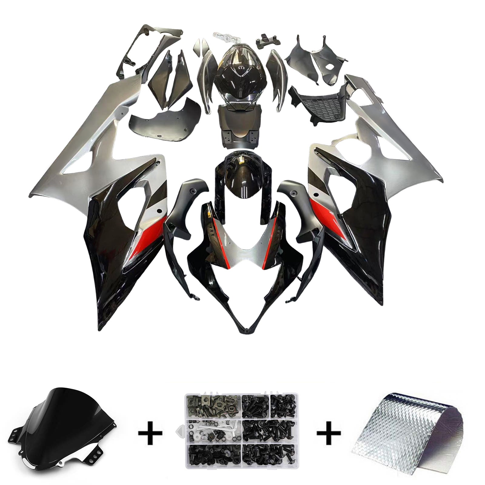 2005-2006 Suzuki GSXR1000 K5 Amotopart Kit de carénage d'injection carrosserie plastique ABS #120
