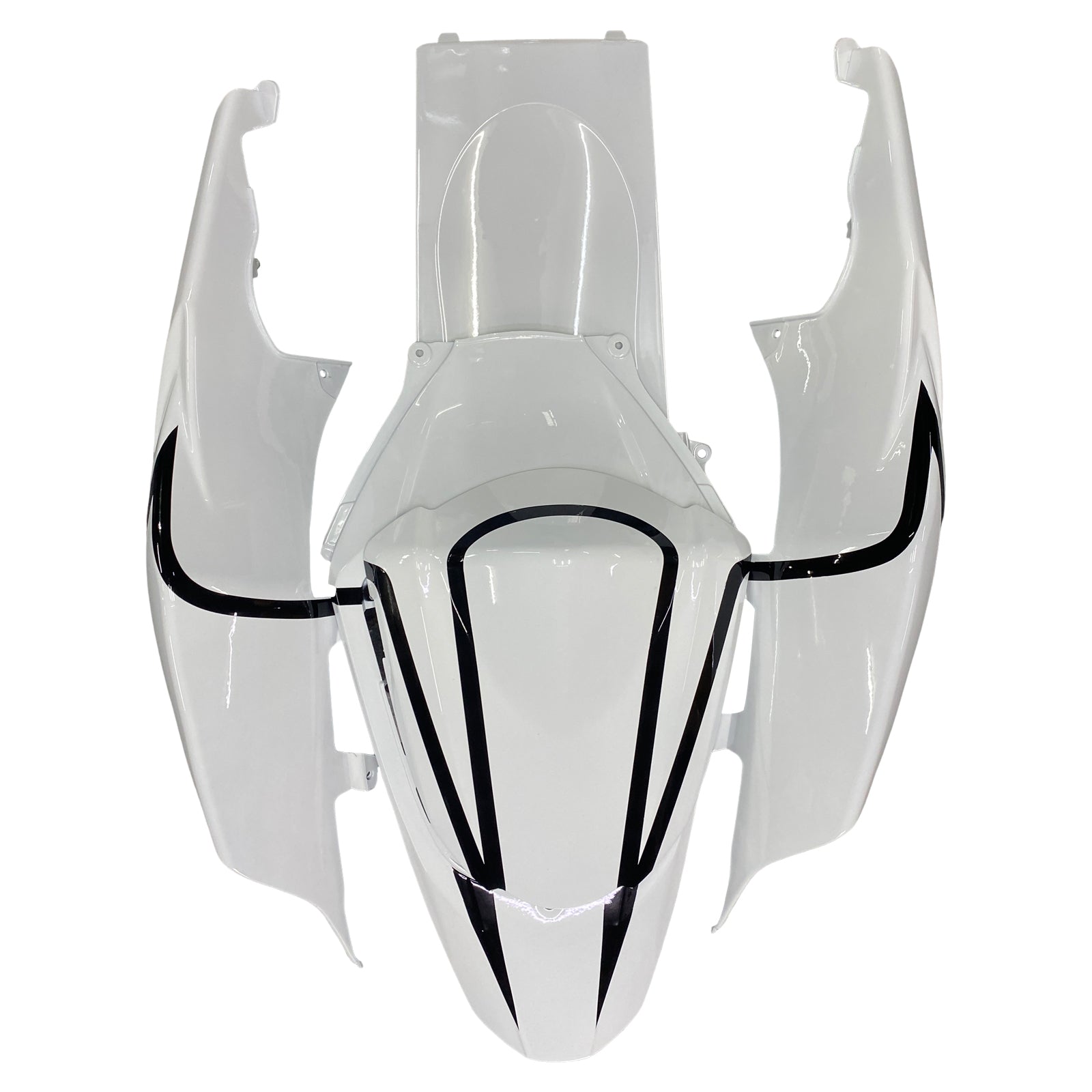 2007-2008 Suzuki GSXR 1000 Carénages Amotopart Blanc Noir Carénage des douanes Alstare Racing