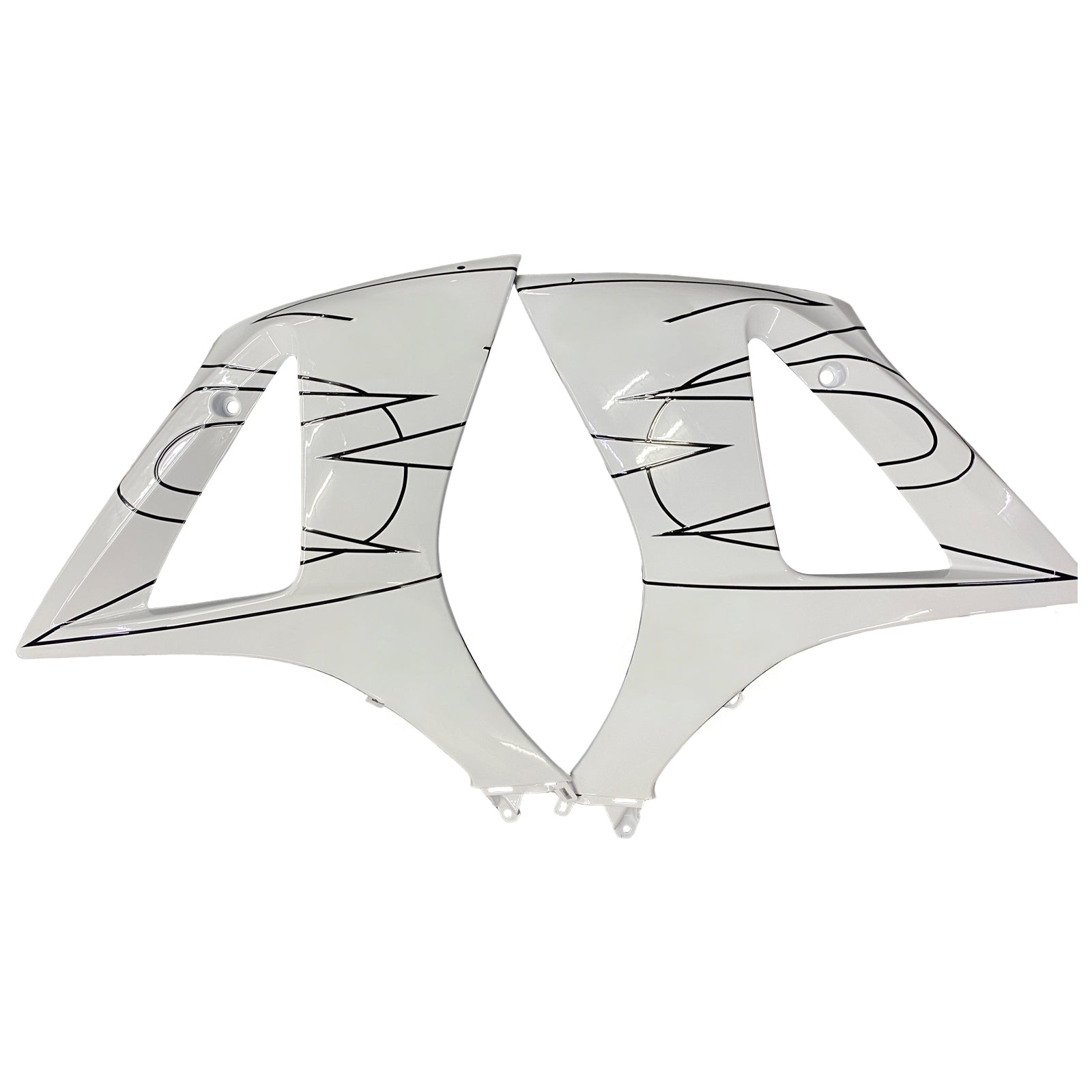 2007-2008 Suzuki GSXR 1000 Carénages Amotopart Blanc Noir Carénage des douanes Alstare Racing
