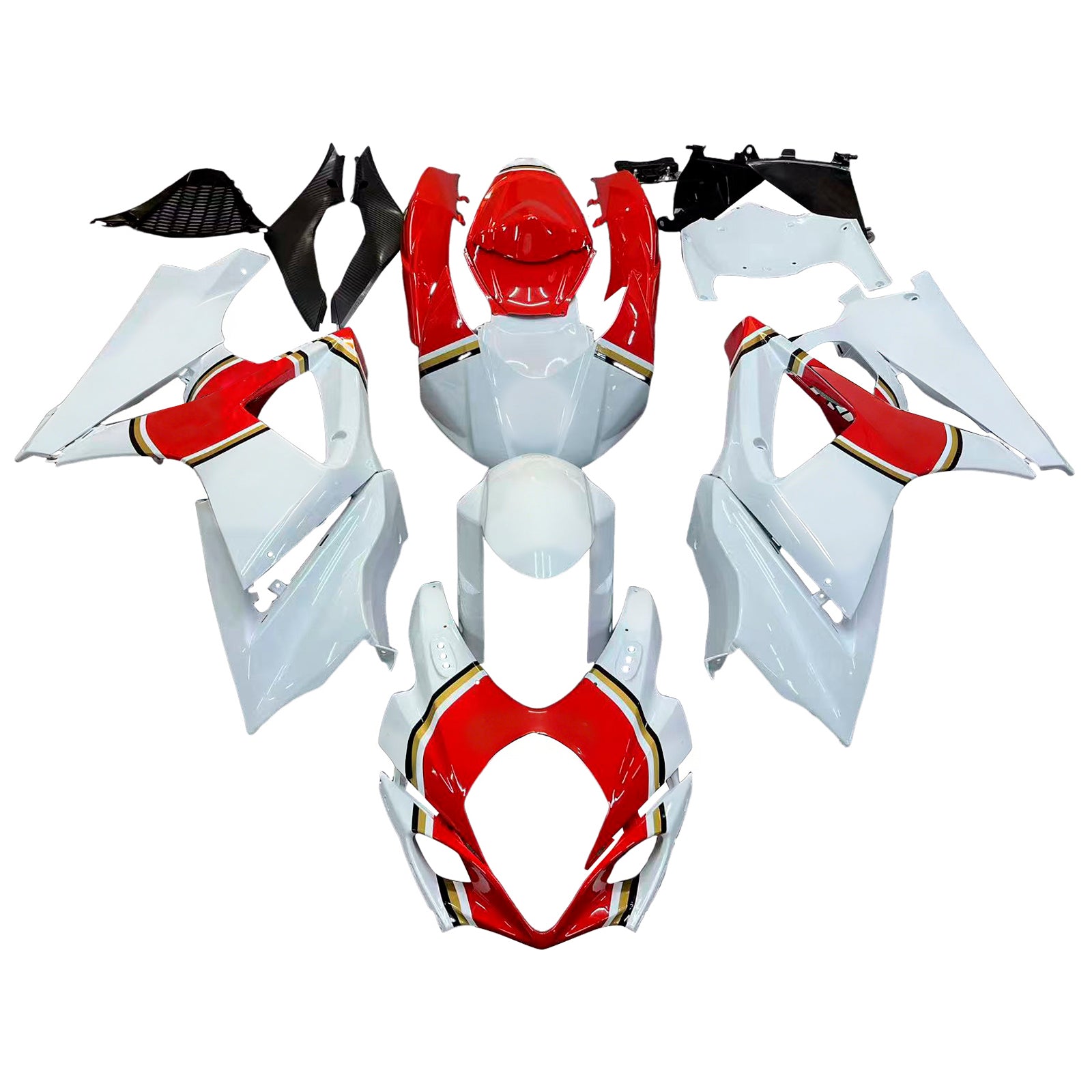 2007-2008 GSXR1000 Rode carrosseriekuip ABS spuitgegoten kunststoffen set Generiek