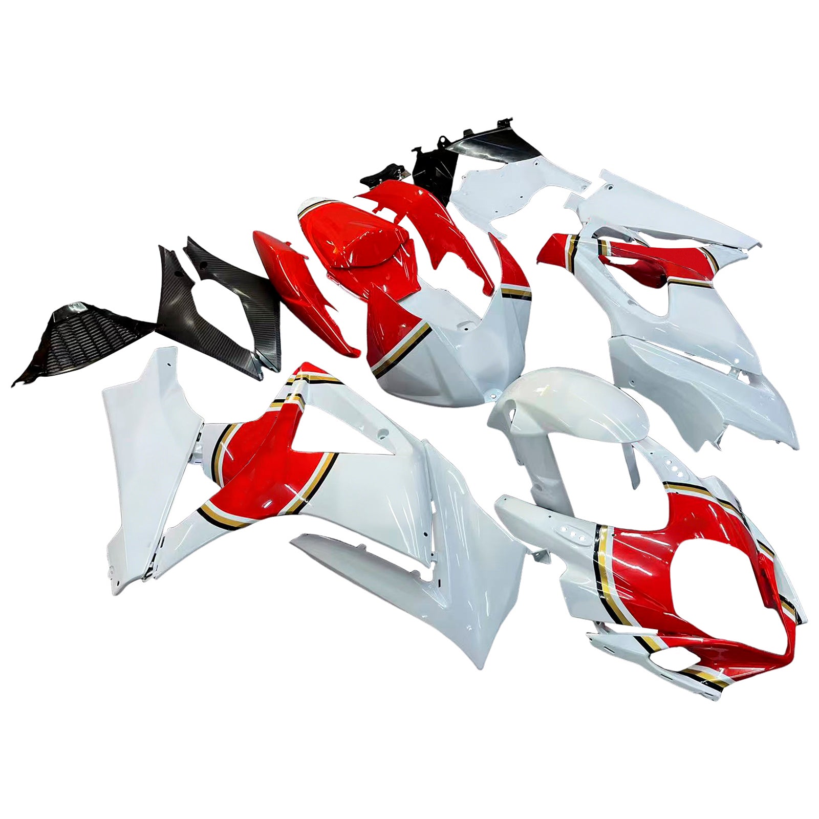 2007-2008 GSXR1000 Rode carrosseriekuip ABS spuitgegoten kunststoffen set Generiek