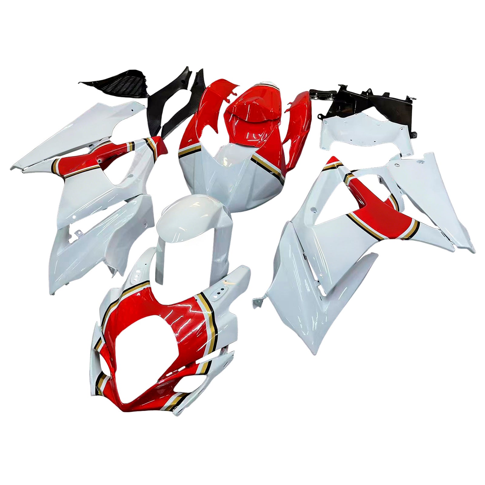 2007-2008 GSXR1000 Rode carrosseriekuip ABS spuitgegoten kunststoffen set Generiek