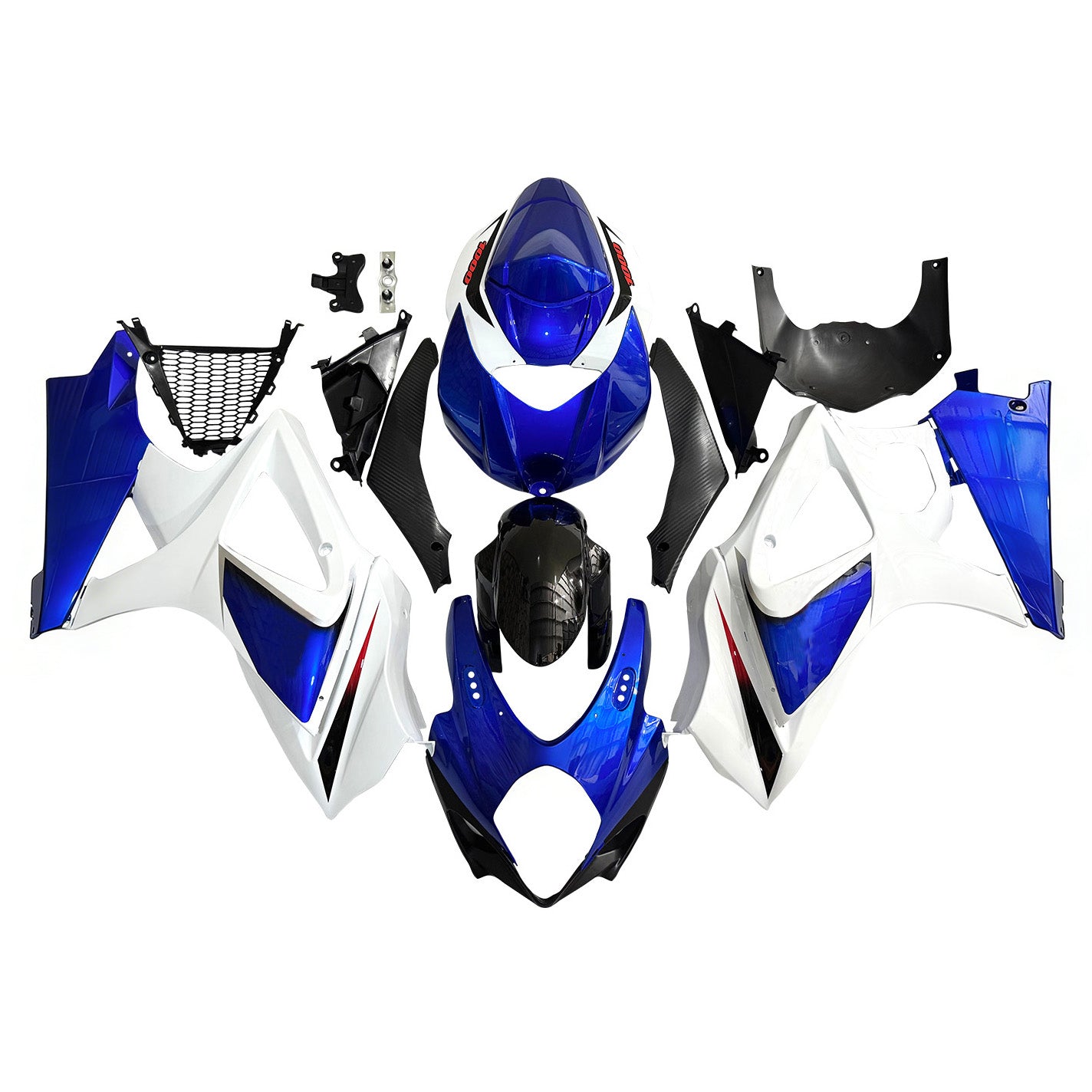 2007-2008 Suzuki GSXR 1000 Blauw & Witte GSXR Racing Kuipen Generiek