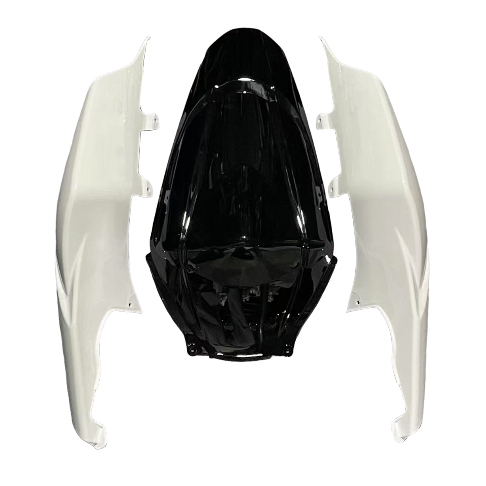Suzuki GSXR 1000 2007-2008 Negra & Carenados de carreras GSXR blancos genéricos