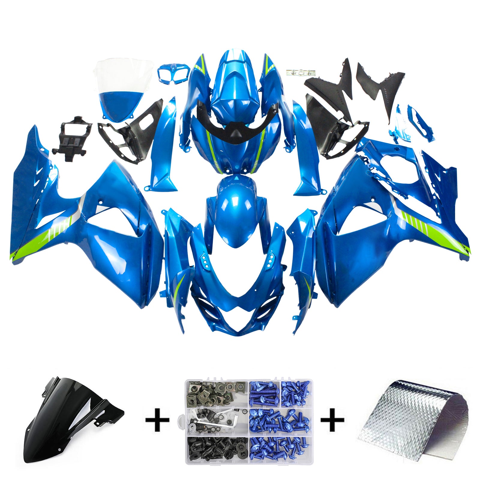 2009-2016 Suzuki GSXR1000 K9 Amotopart Injectiekuipset Carrosserie Kunststof ABS #125