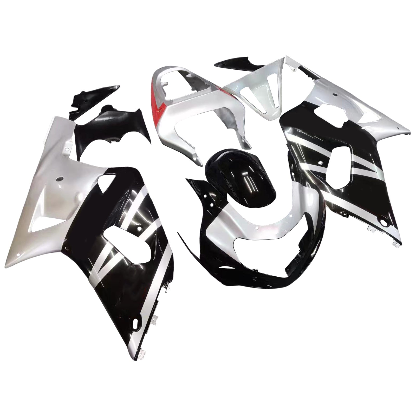 2001-2003 GSXR600 carrosseriekuip zwart ABS spuitgegoten kunststoffen set algemeen