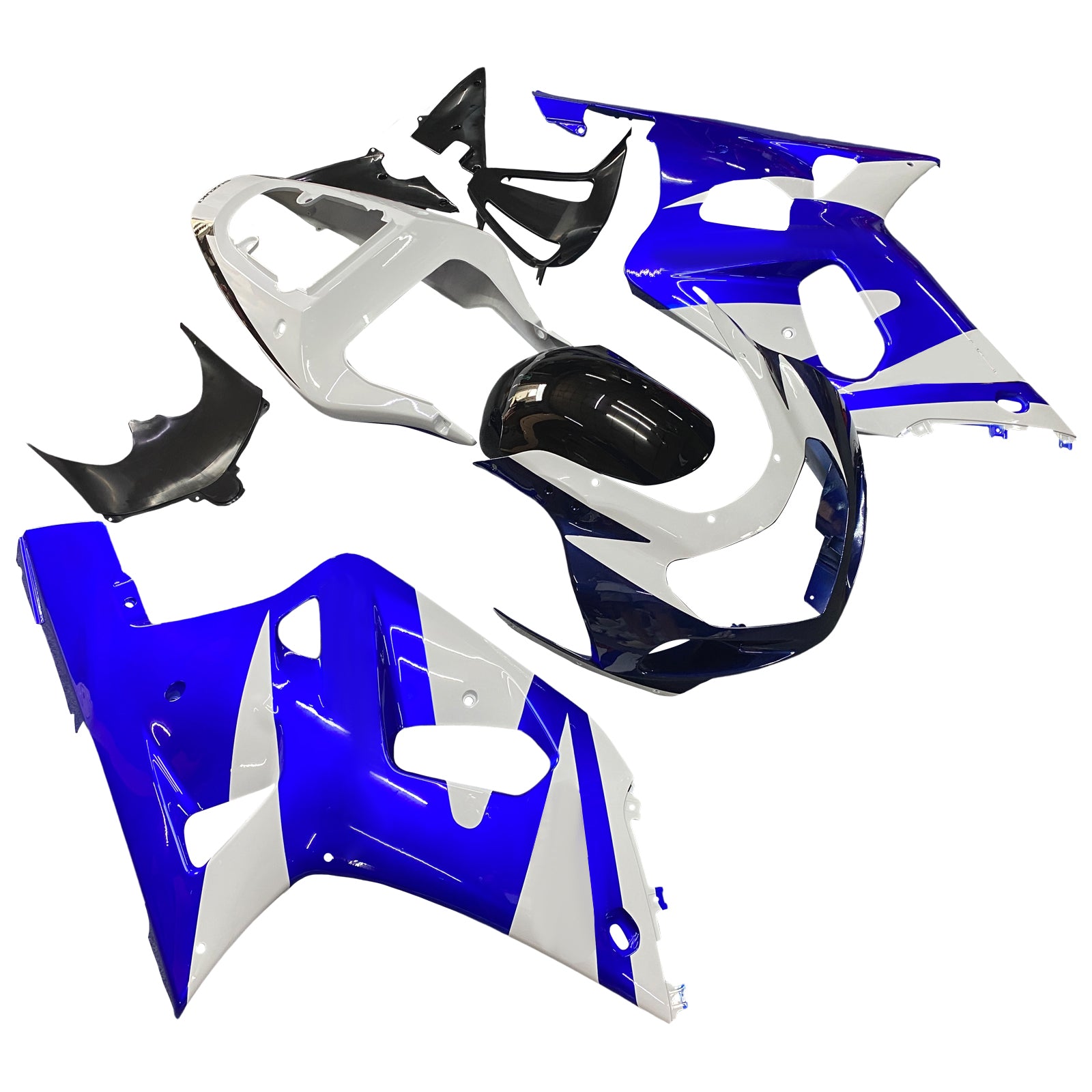 Carenados Amotopart Suzuki GSXR 600 2001-2003 Azul & GSXR Racing blanca