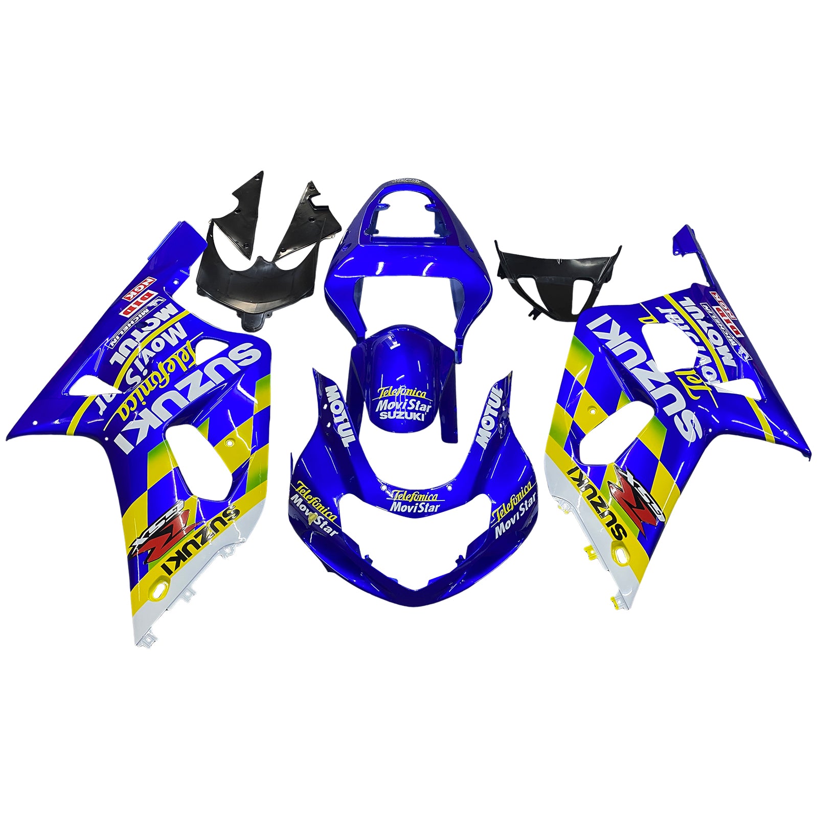 2001-2003 Suzuki GSXR 600 Blue Movistar Suzuki Racing Fairings Generic