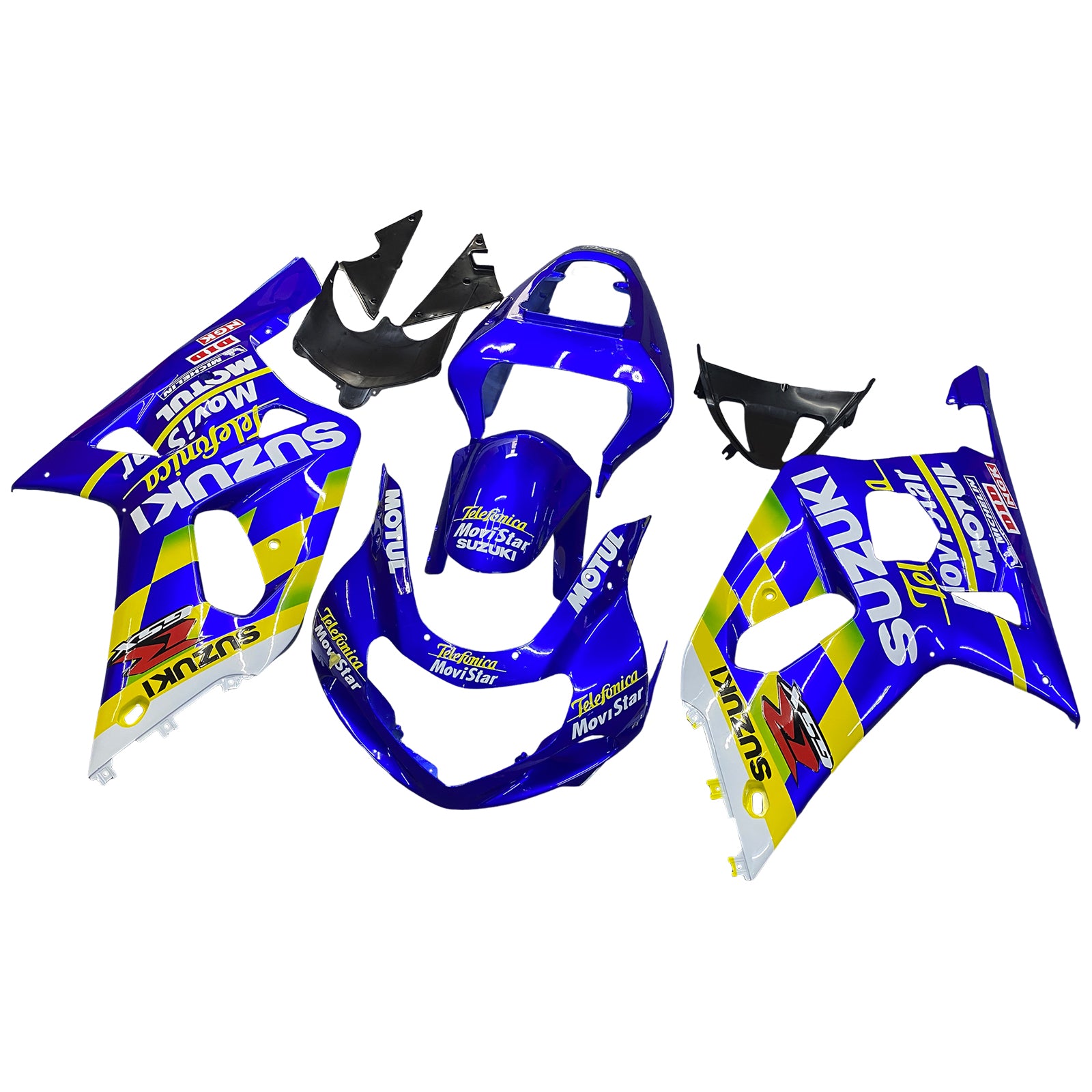 2001-2003 Suzuki GSXR 600 Blue Movistar Suzuki Racing Fairings Generic