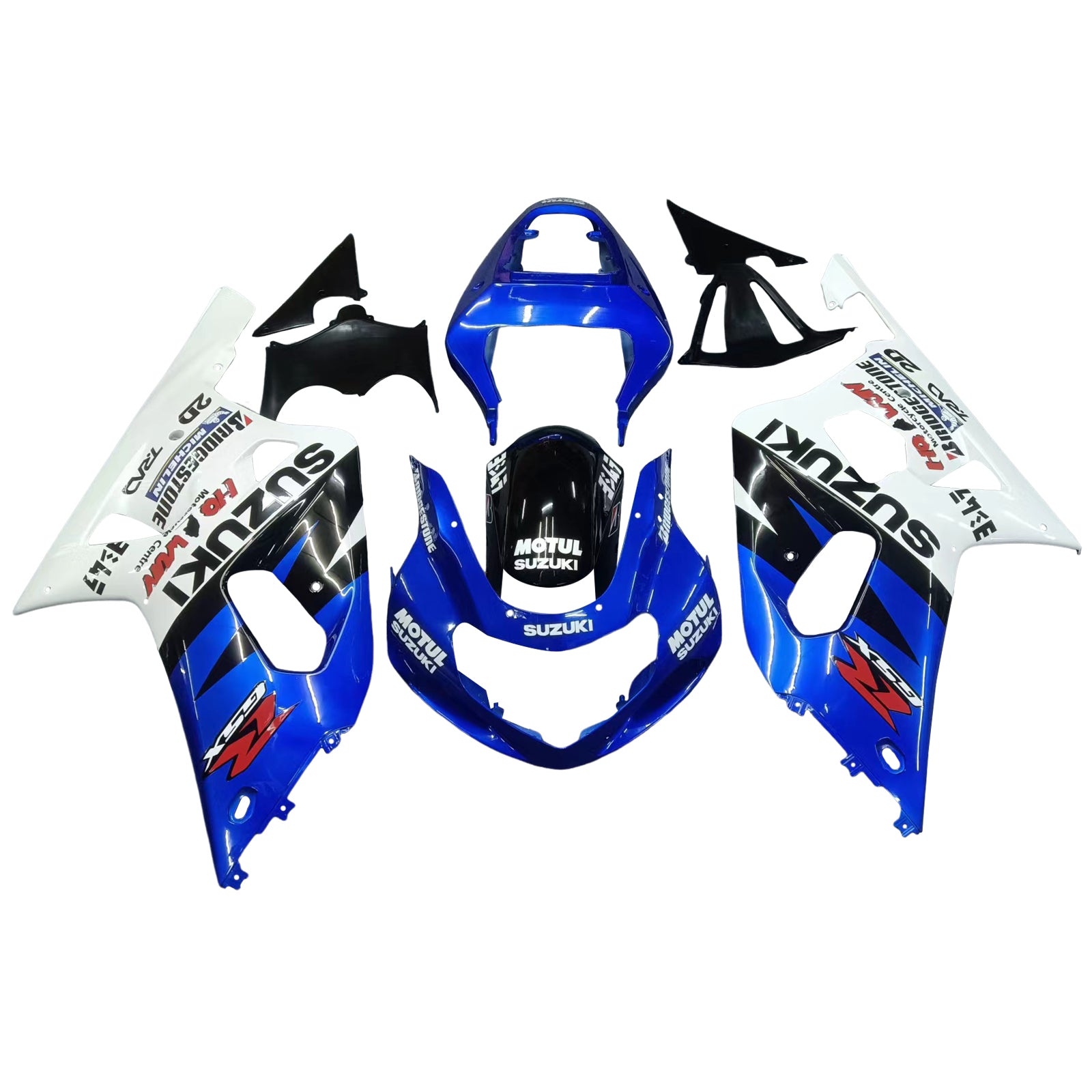 2001-2003 Suzuki GSXR 600 Amotopart Fairings Blue & White GSXR Racing