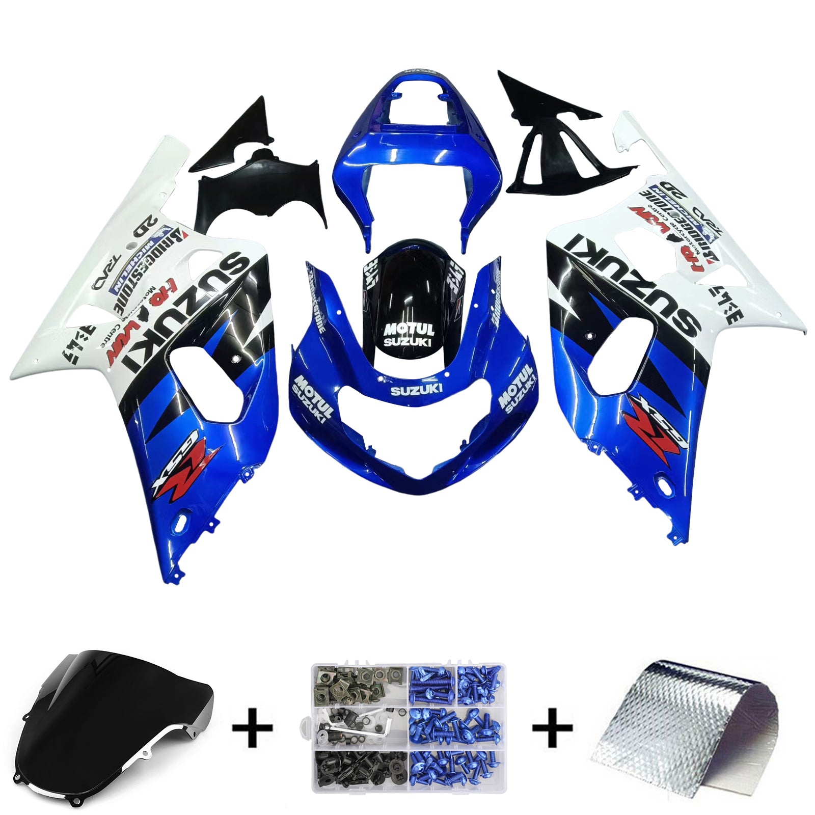 2001-2003 Suzuki GSXR 600 Blue Motul Suzuki Racing Fairings Generic