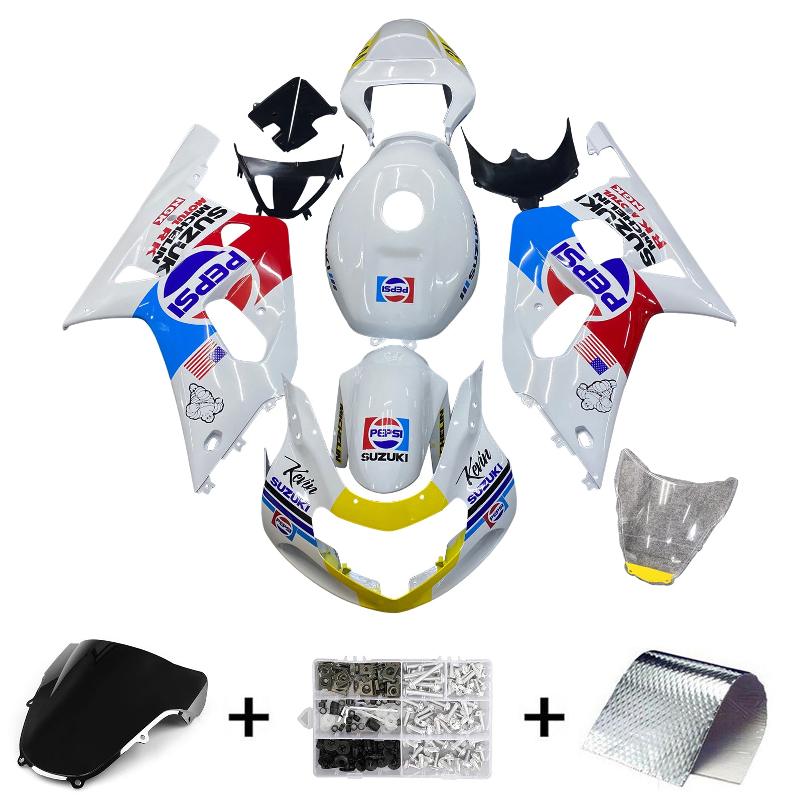 2001-2003 Suzuki GSXR600 GSXR750 K1 FAIRING KIT BODYWORK ABS