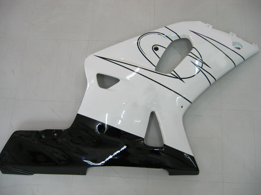 2001-2003 Suzuki GSXR 750 stroomlijnkappen Wit Zwart Alstare Corona Racing Generiek